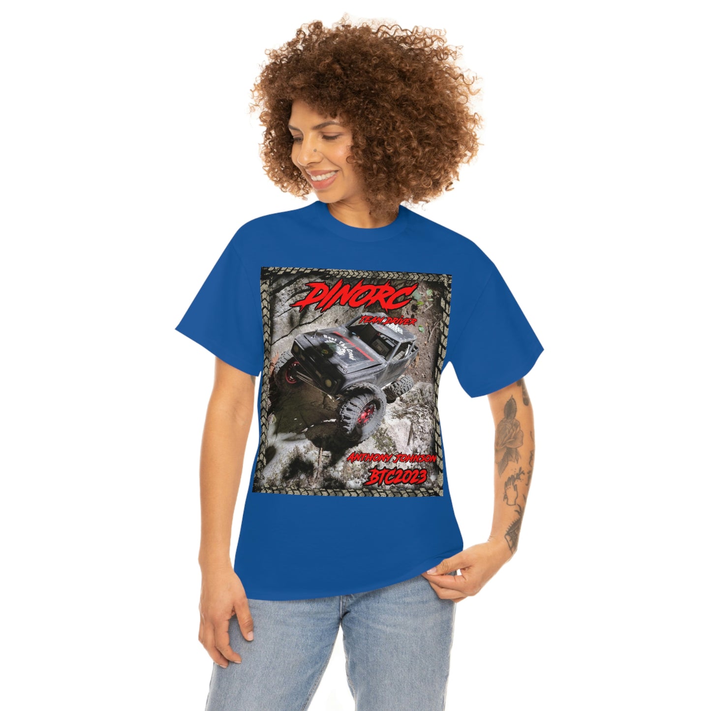 Anthony Johnson T rex DinoRC Team Driver truck logo Front and Back DinoRc Logo T-Shirt S-5x 5 colors