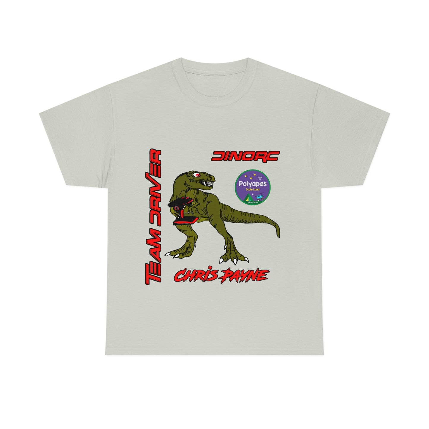 Chris Payne Raptor DinoRC Team Driver logo Front and Back DinoRc Logo T-Shirt S-5x 5 colors
