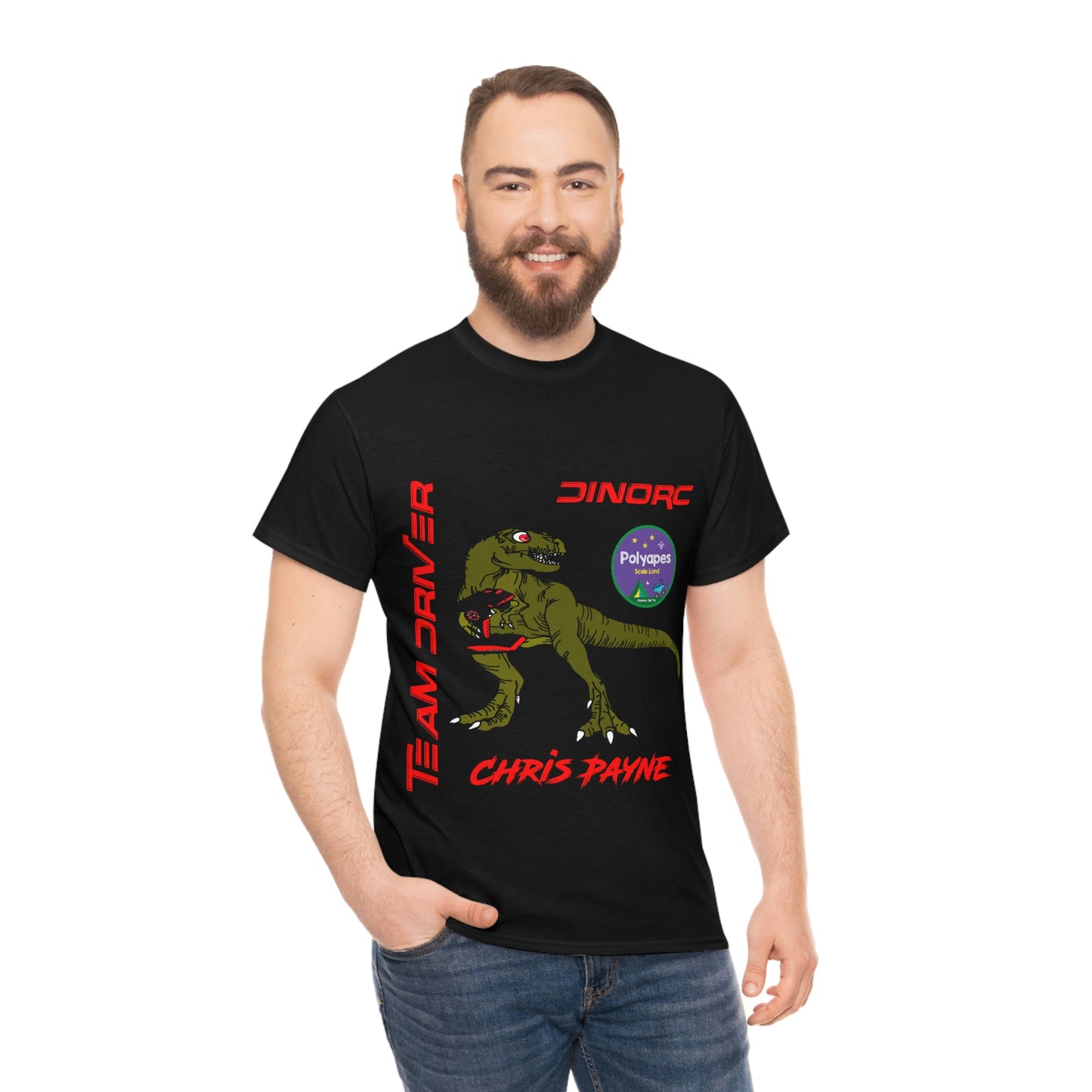 Chris Payne Raptor DinoRC Team Driver logo Front and Back DinoRc Logo T-Shirt S-5x 5 colors