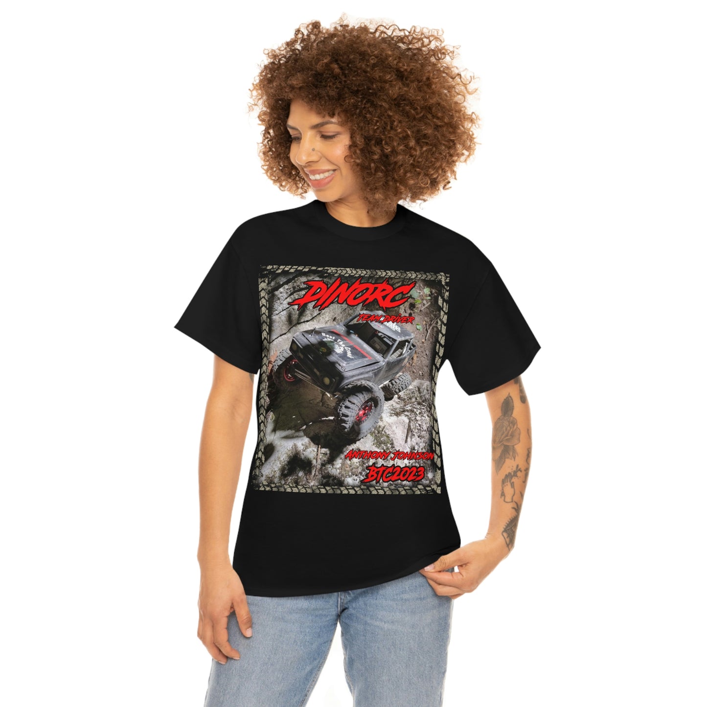 Anthony Johnson T rex DinoRC Team Driver truck logo Front and Back DinoRc Logo T-Shirt S-5x 5 colors