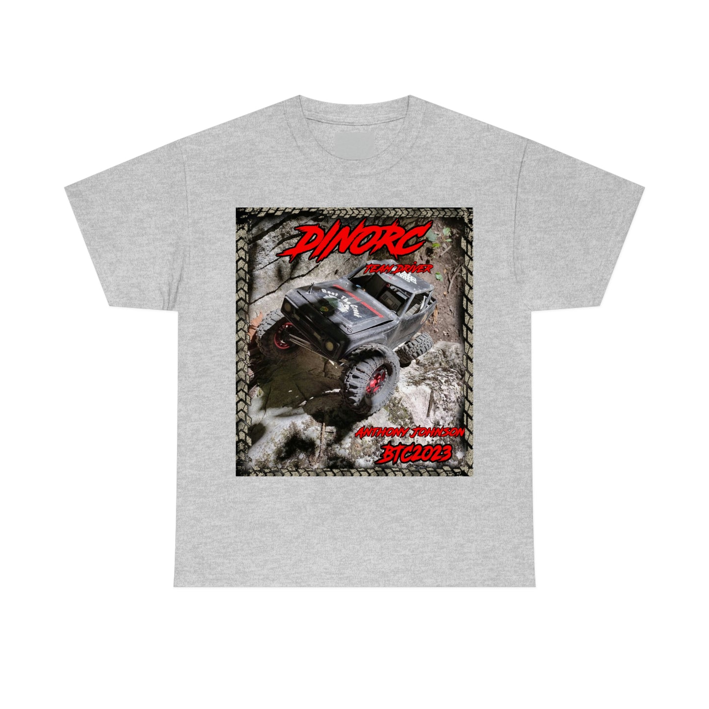 Anthony Johnson T rex DinoRC Team Driver truck logo Front and Back DinoRc Logo T-Shirt S-5x 5 colors