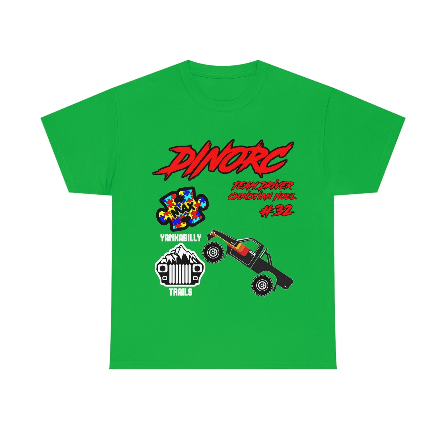 Team Driver Christian Noel truck logo Front and Back DinoRc Logo T-Shirt S-5x 5 colors