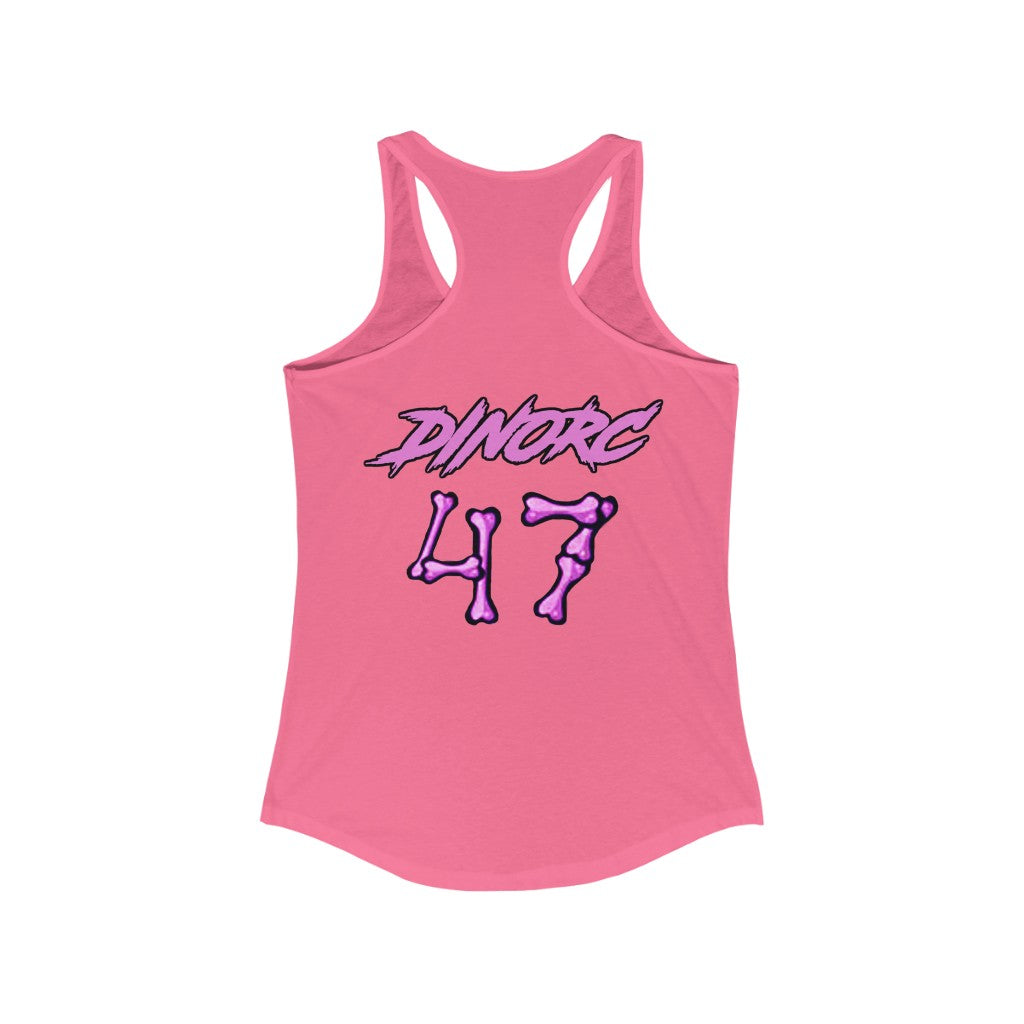 Front/Back Kaitlyn Tremor Dino's Divas Women's Ideal Racerback Tank 2