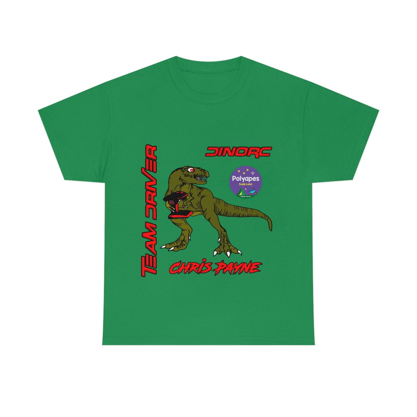 Chris Payne Raptor DinoRC Team Driver logo Front and Back DinoRc Logo T-Shirt S-5x 5 colors