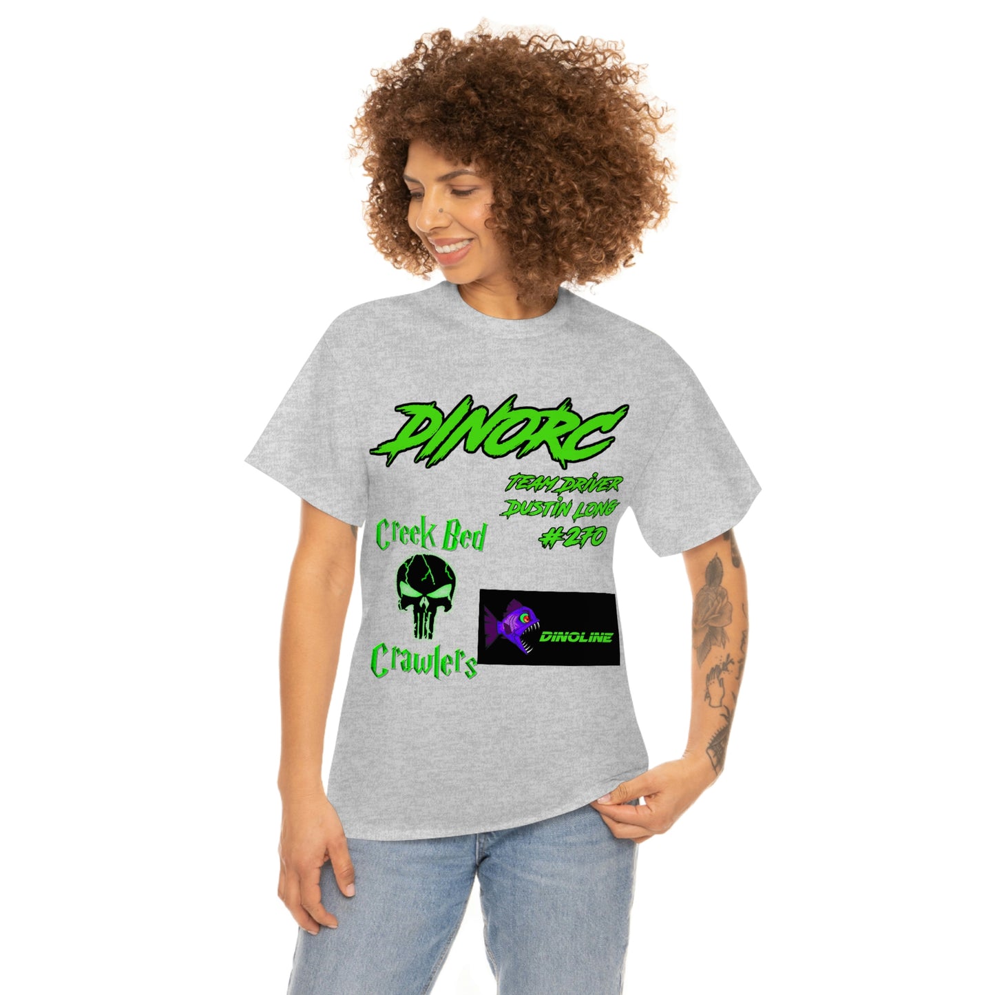 Team Driver Dustin Long logo Front and Back DinoRc Logo T-Shirt S-5x 5 colors
