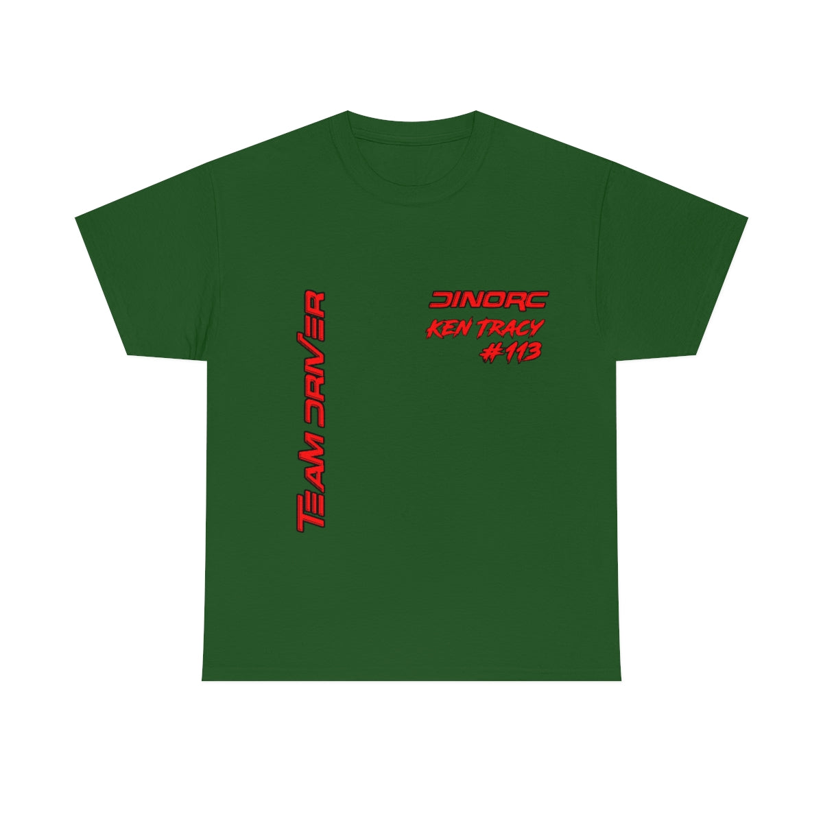 Team Driver Ken Tracy Front and Back DinoRc Logo T-Shirt S-5x 5 colors
