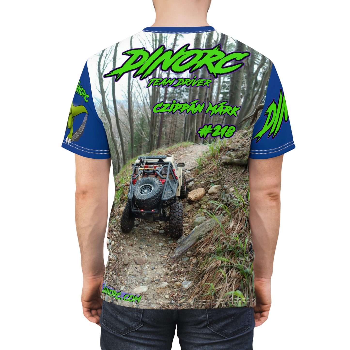 Czippin Mark DinoRC Team Driver T Shirt Blue Sleeves