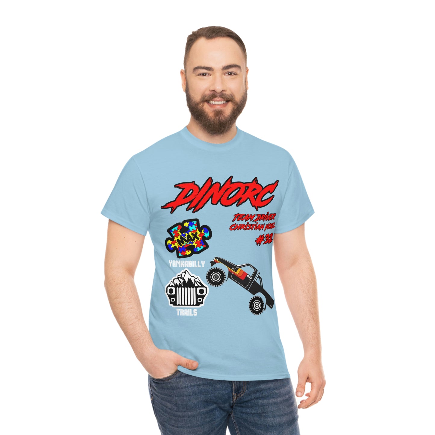 Team Driver Christian Noel truck logo Front and Back DinoRc Logo T-Shirt S-5x 5 colors
