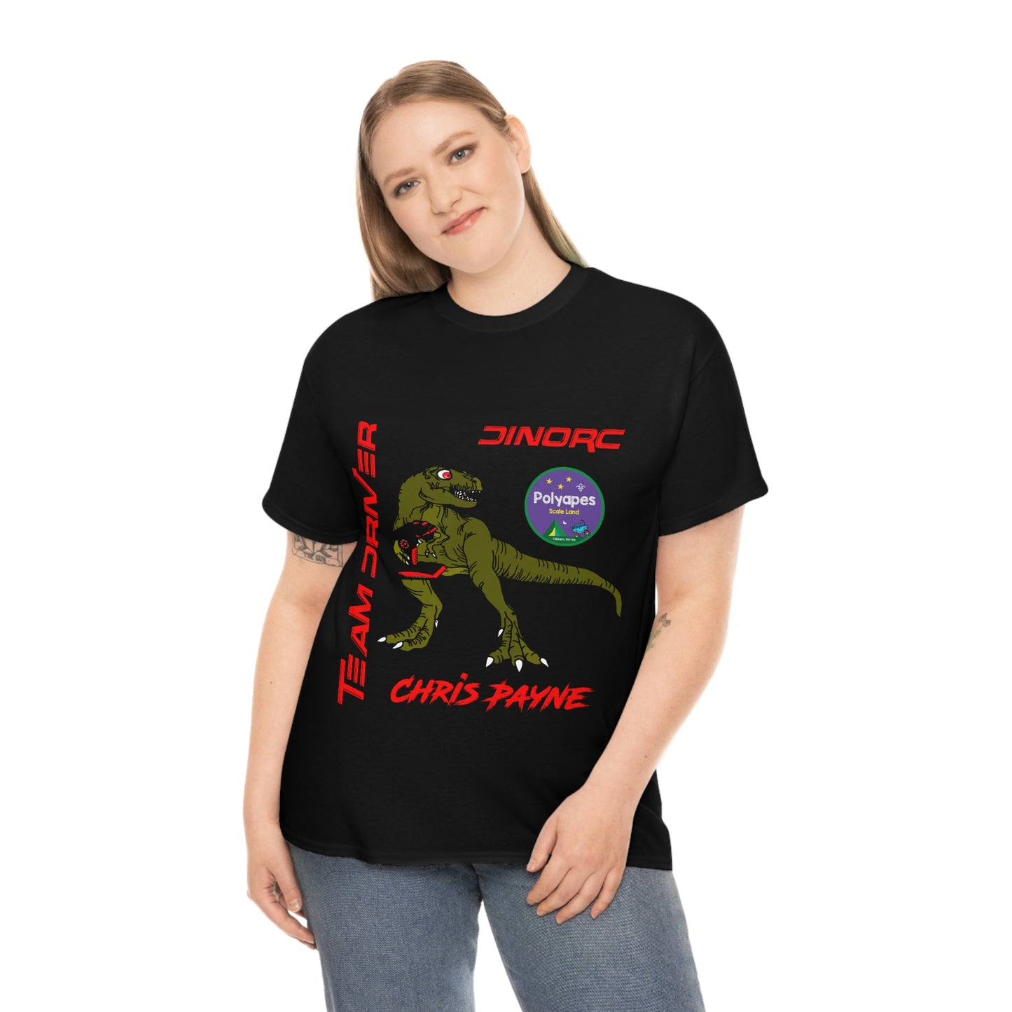 Chris Payne Raptor DinoRC Team Driver logo Front and Back DinoRc Logo T-Shirt S-5x 5 colors