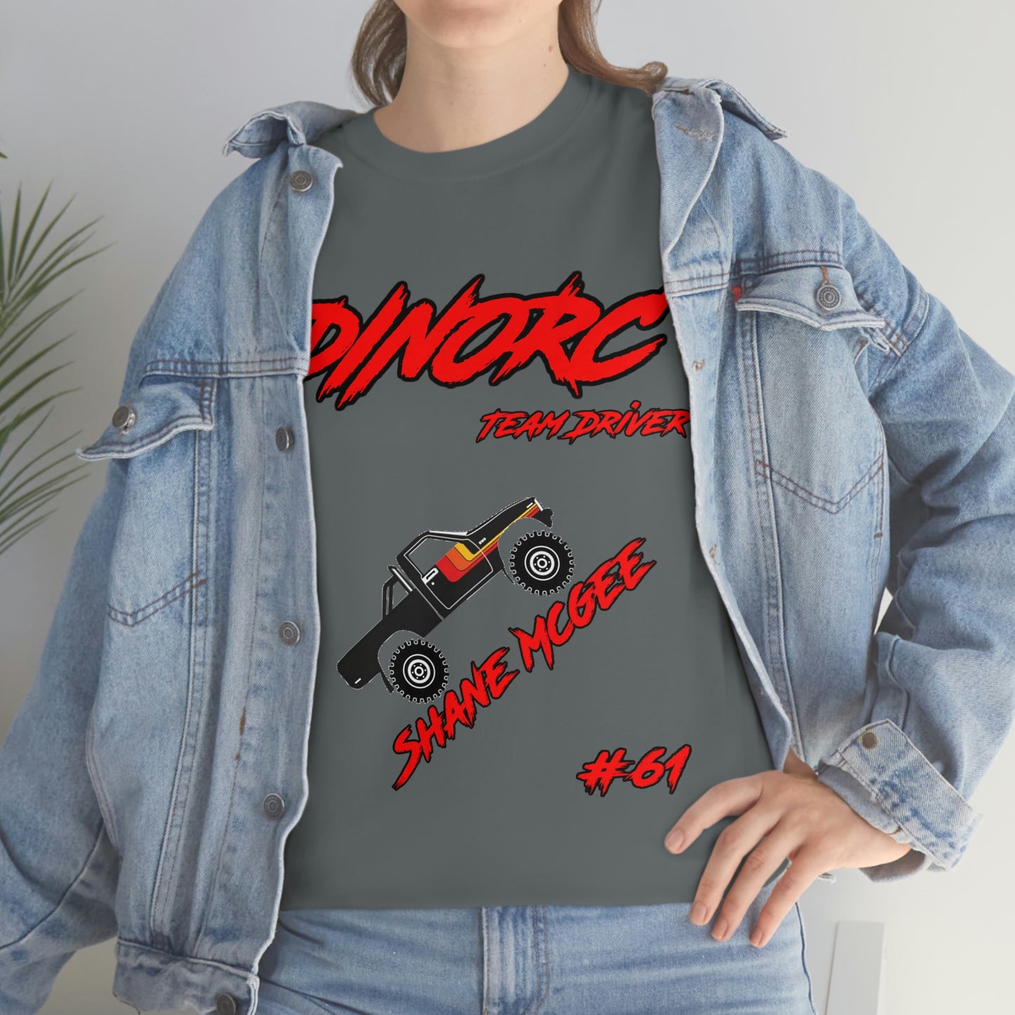 Team Driver Shane Mcgee truck logo Front and Back DinoRc Logo T-Shirt S-5x 5 colors