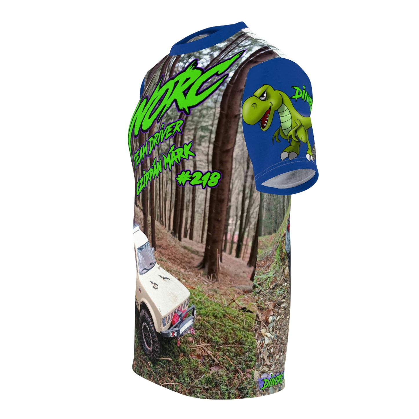 Czippin Mark DinoRC Team Driver T Shirt Blue Sleeves