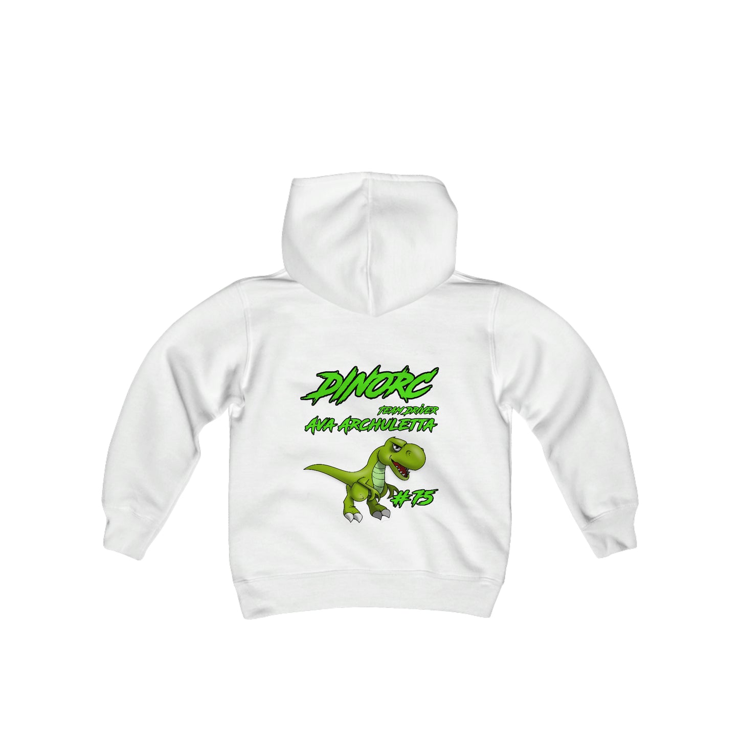Ava Archuletta Team Driver DinoRC Logo Youth Heavy Blend Hooded Sweatshirt
