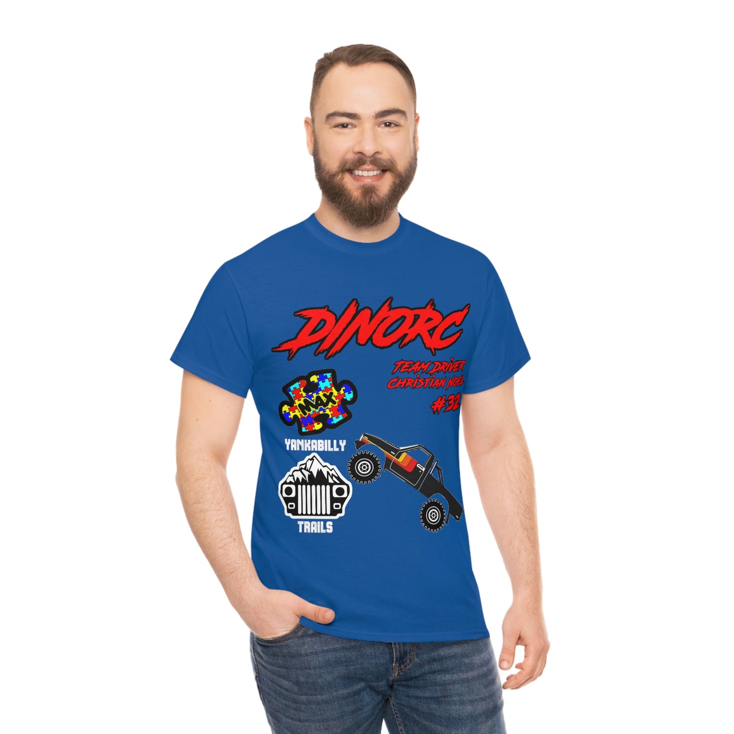 Team Driver Christian Noel truck logo Front and Back DinoRc Logo T-Shirt S-5x 5 colors