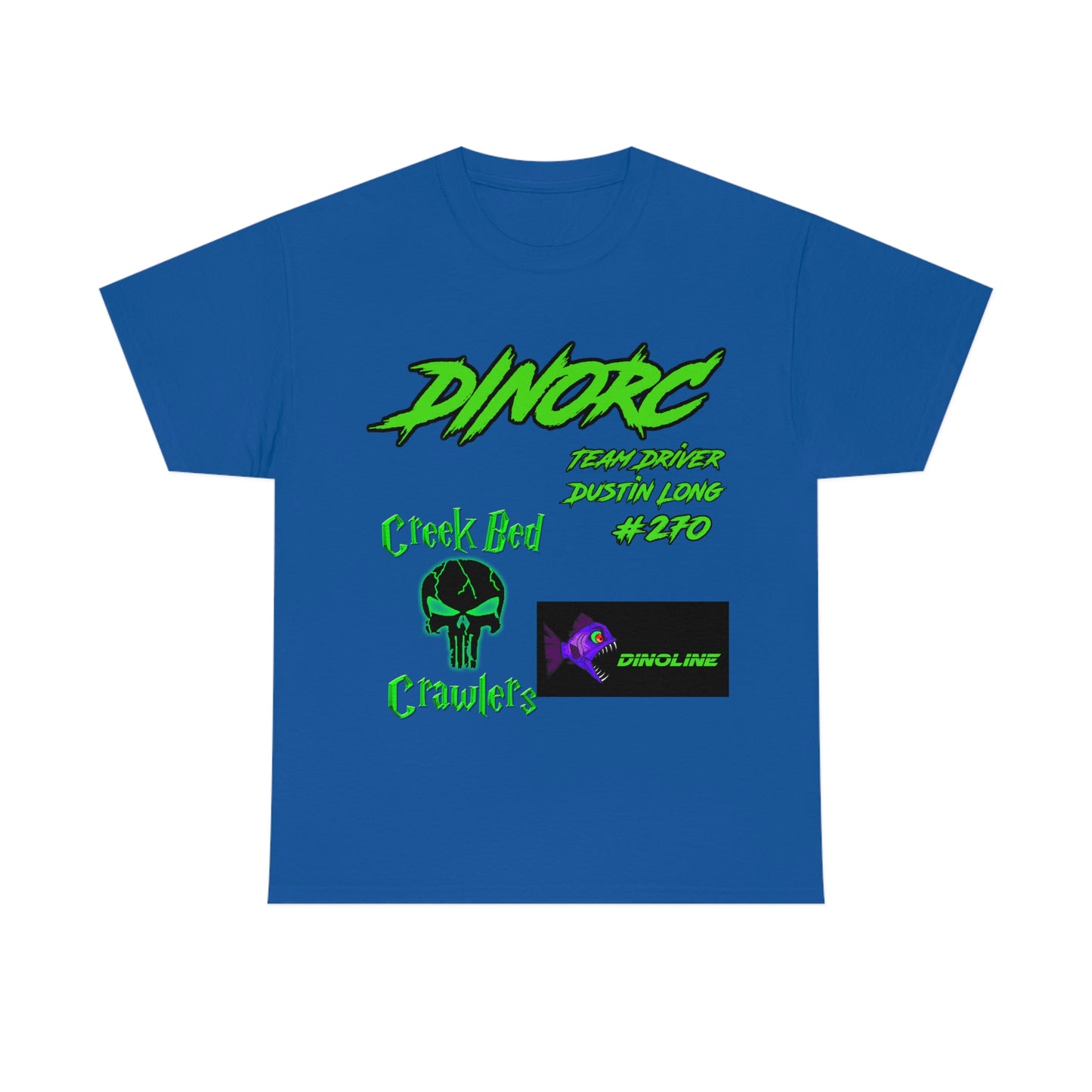 Team Driver Dustin Long logo Front and Back DinoRc Logo T-Shirt S-5x 5 colors