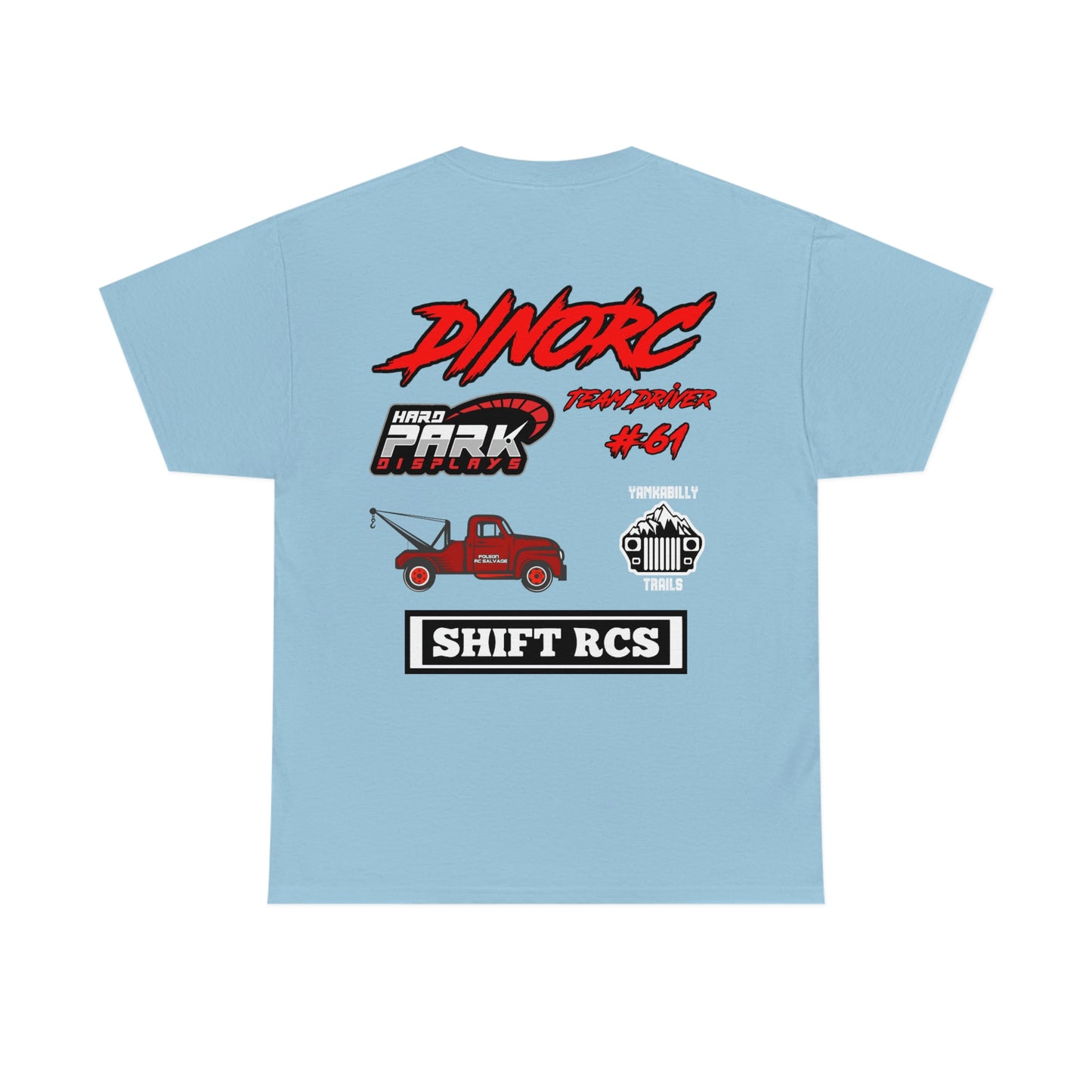 Team Driver Shane Mcgee truck logo Front and Back DinoRc Logo T-Shirt S-5x 5 colors