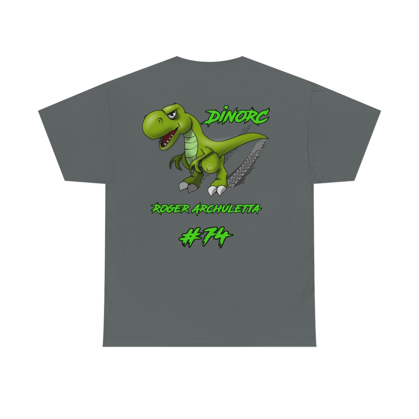 Team Driver Roger Archuletta Front and Back DinoRc Logo T-Shirt S-5x 5 colors