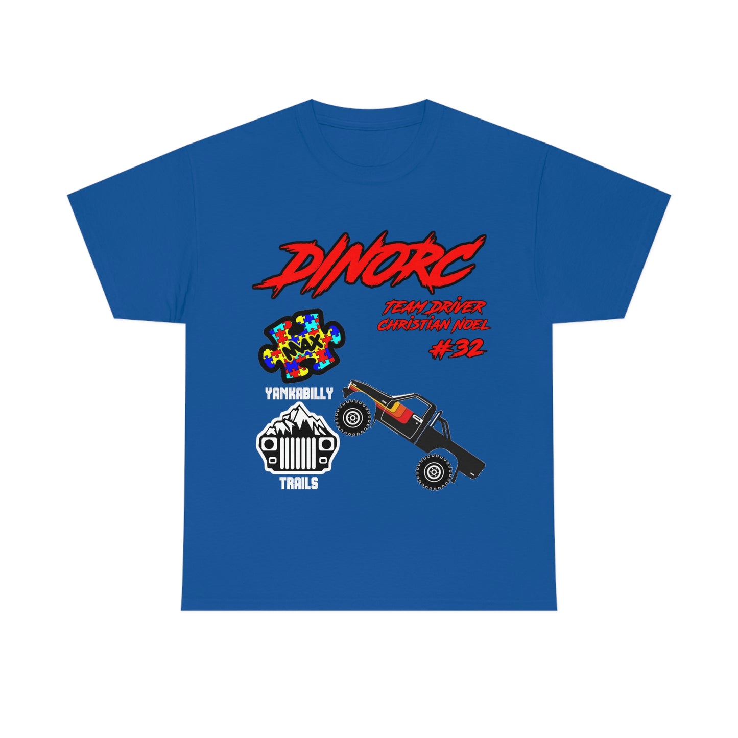 Team Driver Christian Noel truck logo Front and Back DinoRc Logo T-Shirt S-5x 5 colors