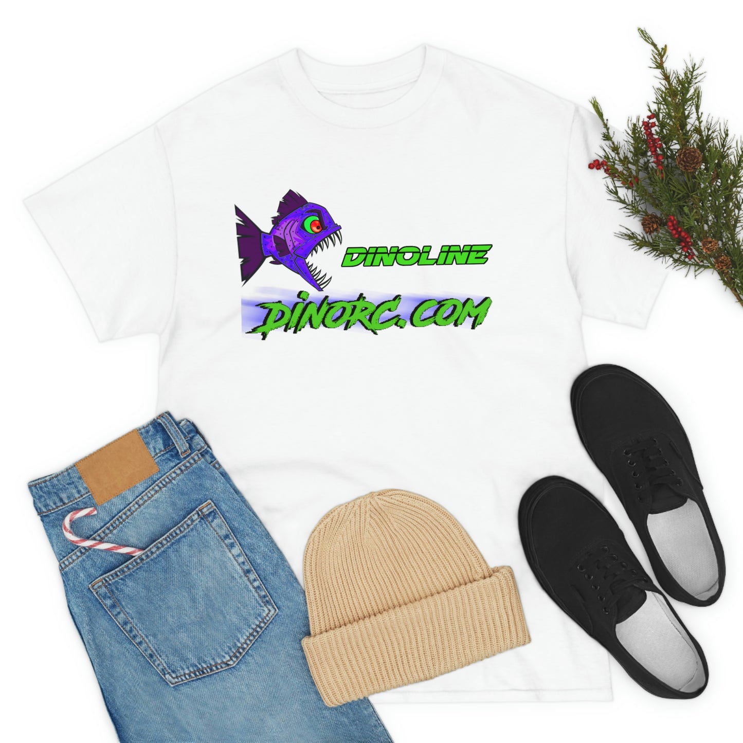 Dinoline Front Back DinoRc Logo T-Shirt S-5x 5 colors