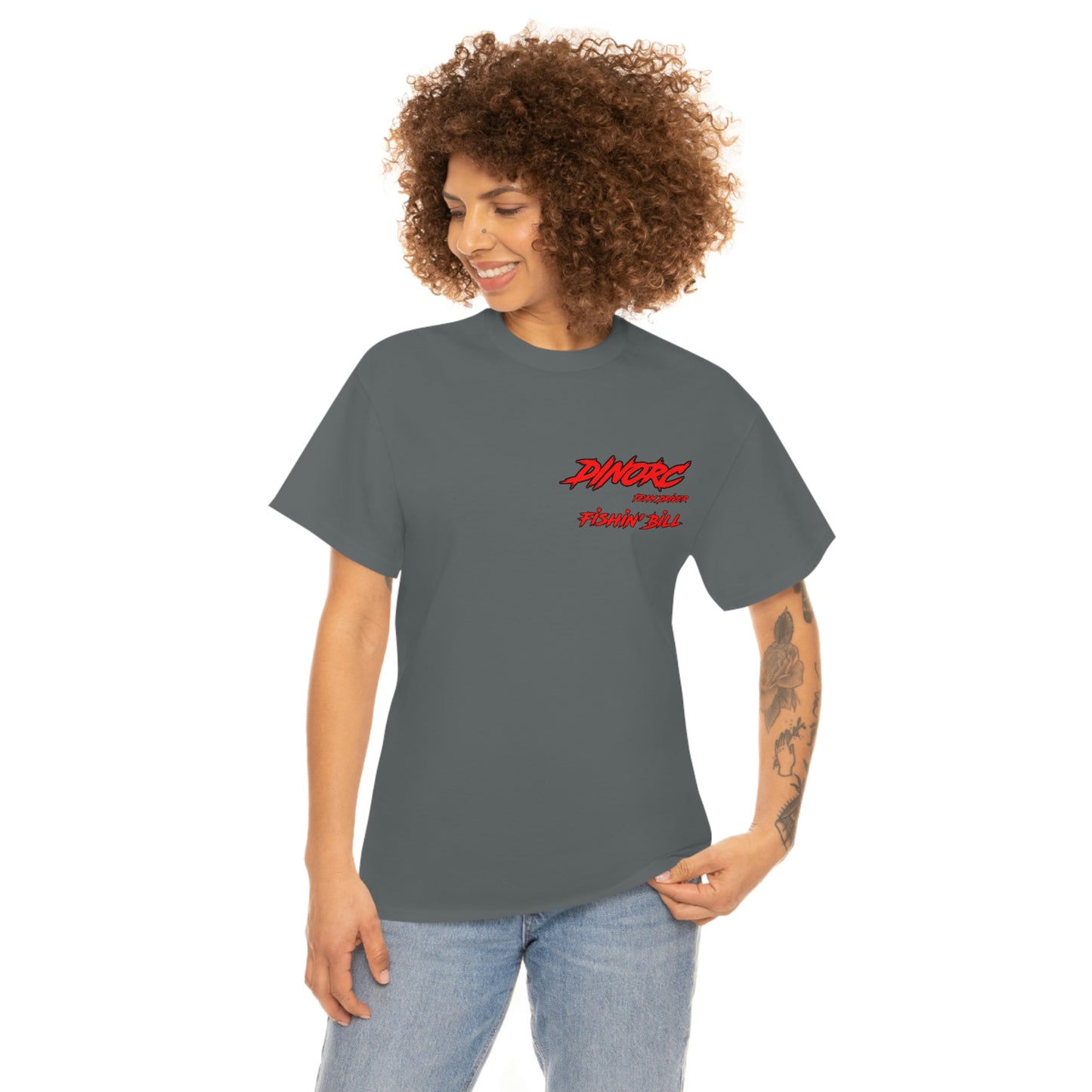 Team Driver Fishin' Bill Front and Back DinoRc Logo T-Shirt S-5x 5 colors