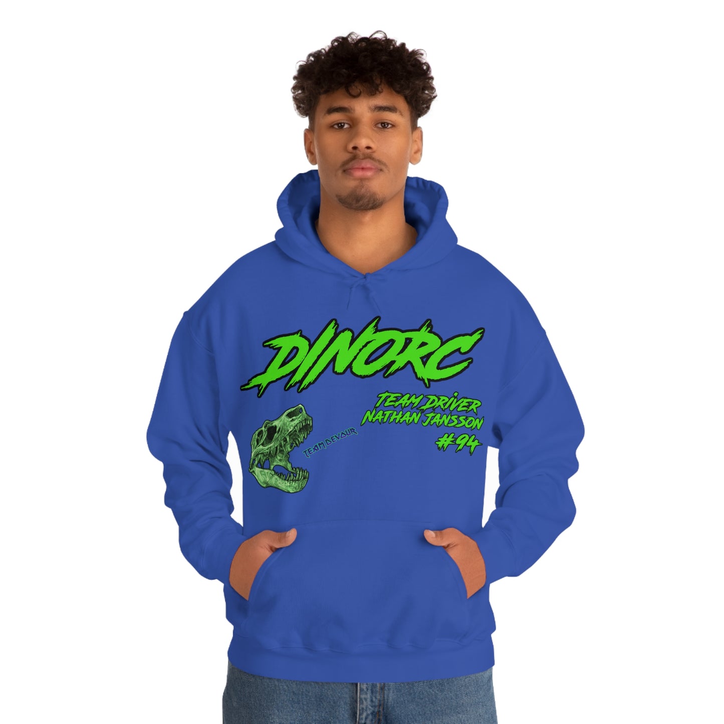 Team Driver Nathan Jansson DinoRC Logo Hooded Sweatshirt Heavy Blend™ Hooded Sweatshirt