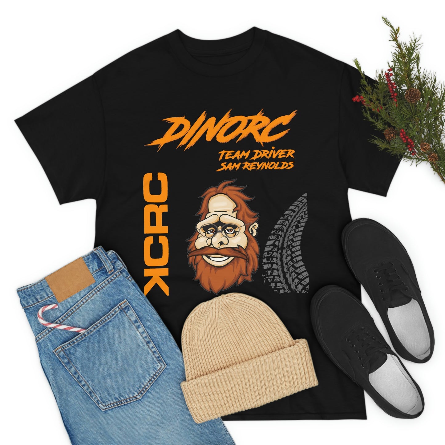 Team Driver Sam Reynolds Front and Back DinoRc Logo T-Shirt S-5x 5 colors