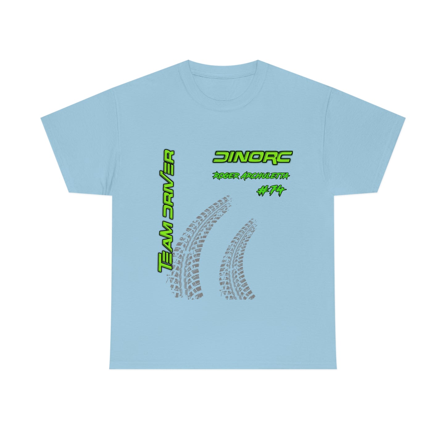 Team Driver Roger Archuletta Front and Back DinoRc Logo T-Shirt S-5x 5 colors