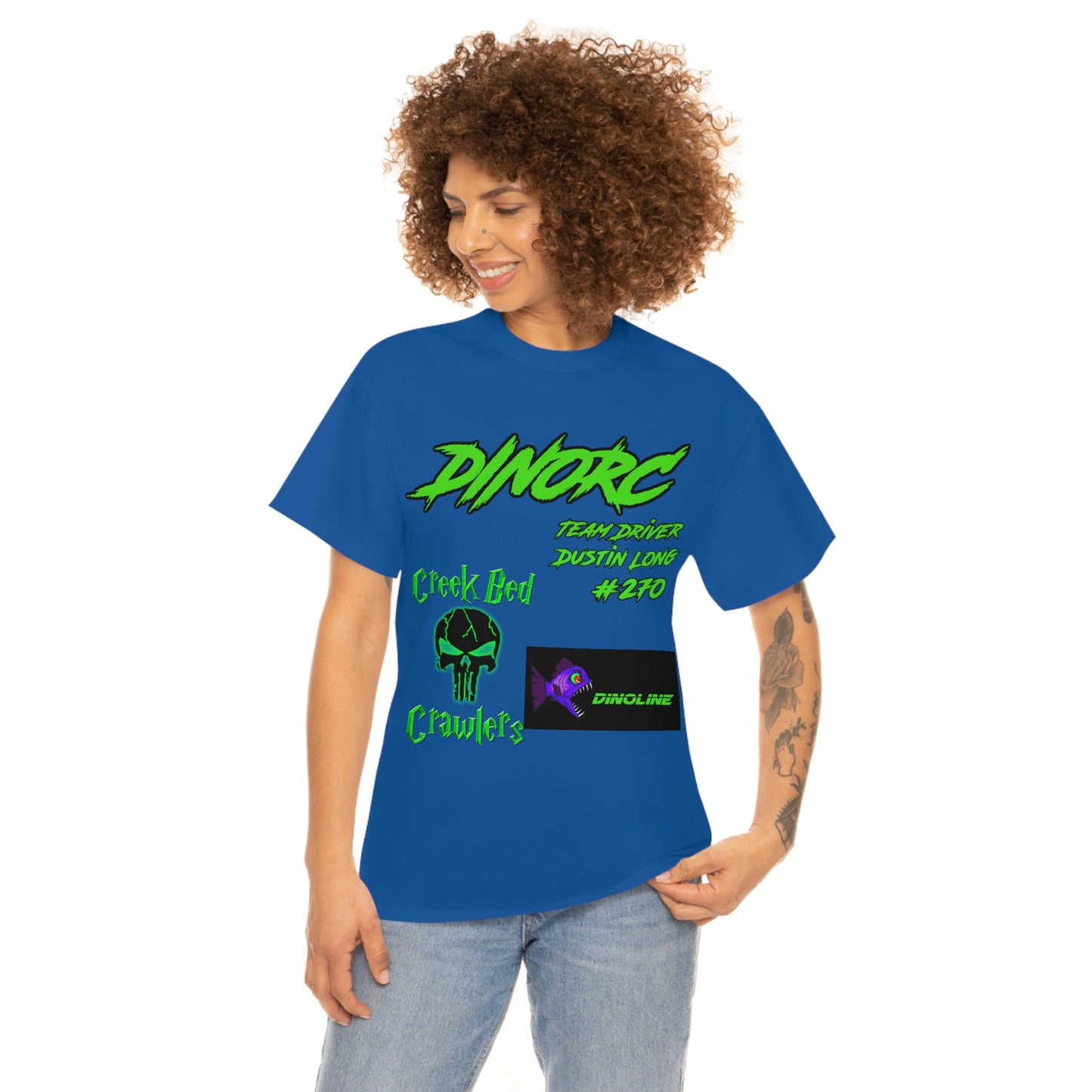 Team Driver Dustin Long logo Front and Back DinoRc Logo T-Shirt S-5x 5 colors