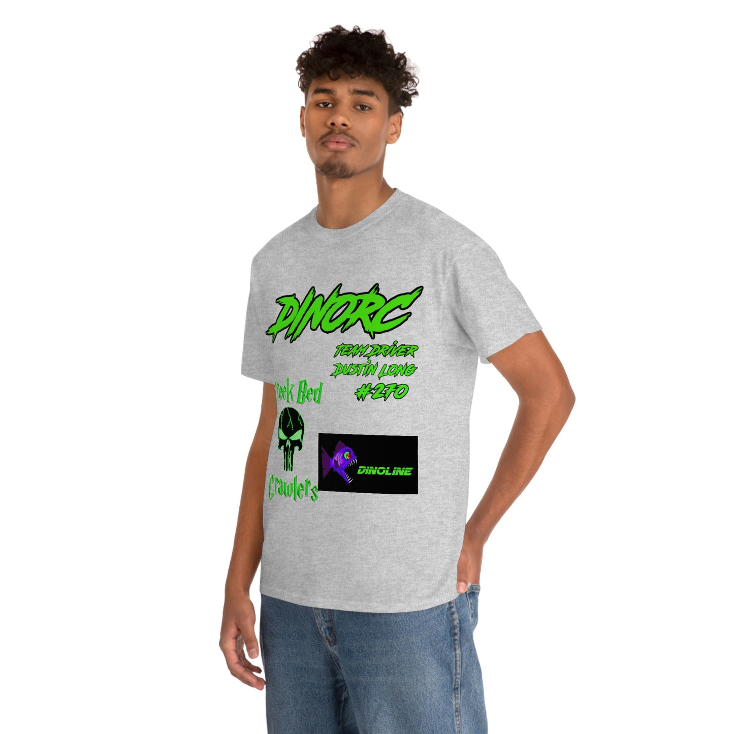Team Driver Dustin Long logo Front and Back DinoRc Logo T-Shirt S-5x 5 colors