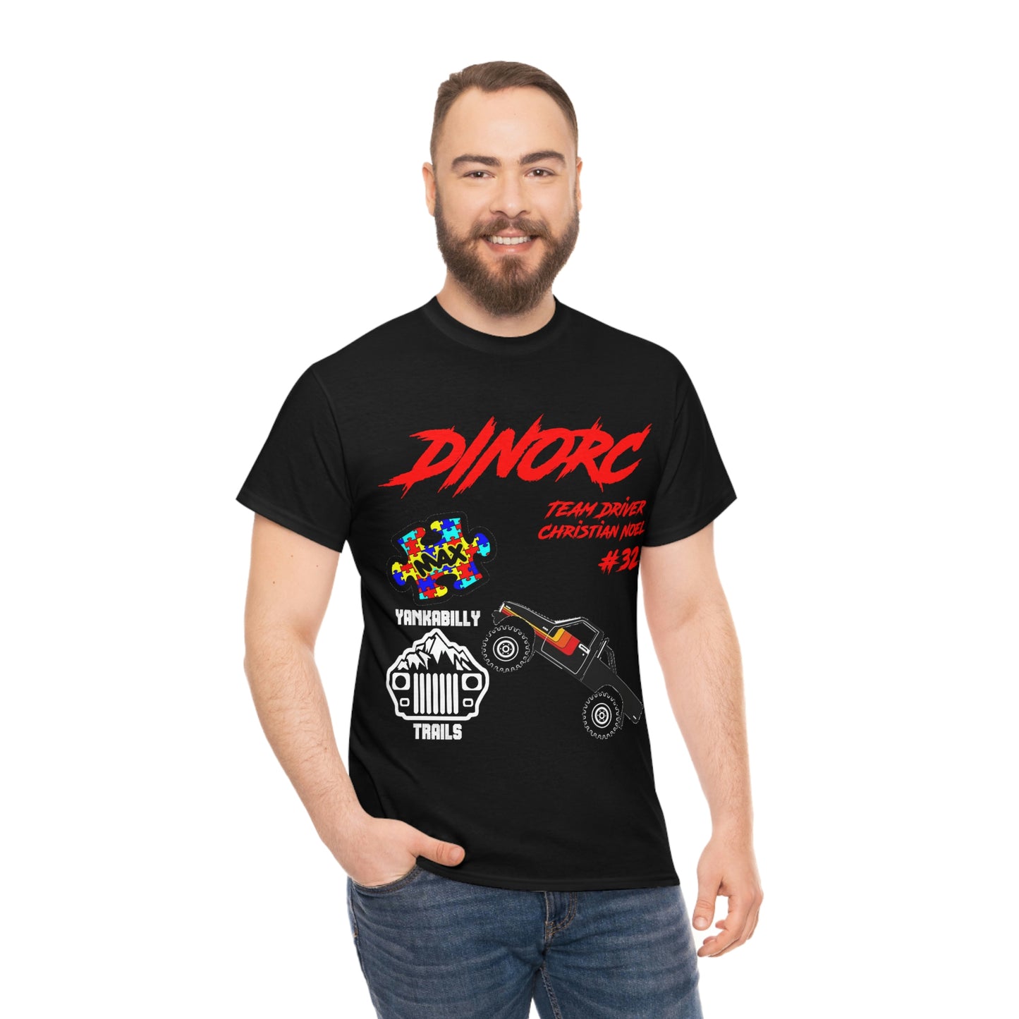 Team Driver Christian Noel truck logo Front and Back DinoRc Logo T-Shirt S-5x 5 colors