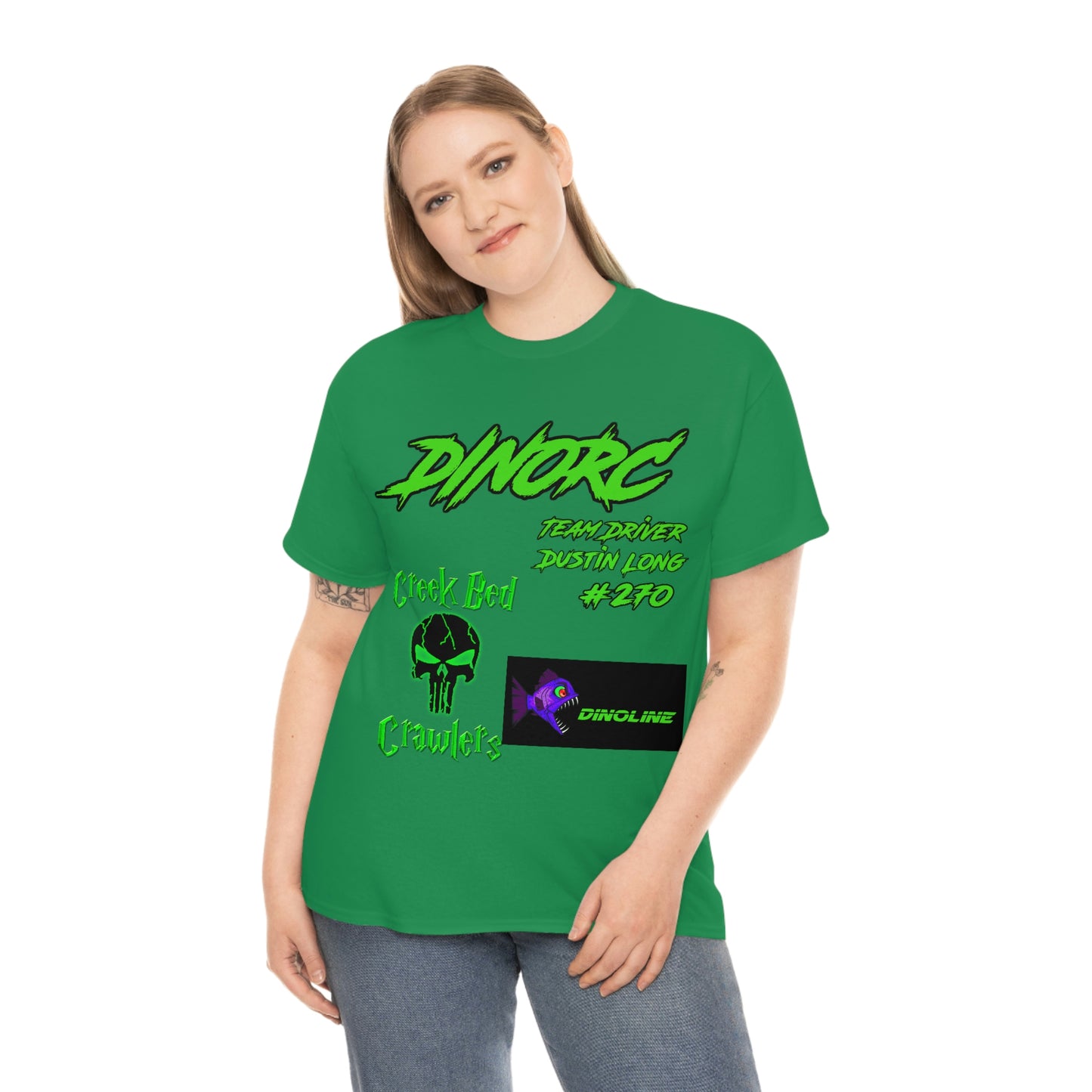 Team Driver Dustin Long logo Front and Back DinoRc Logo T-Shirt S-5x 5 colors