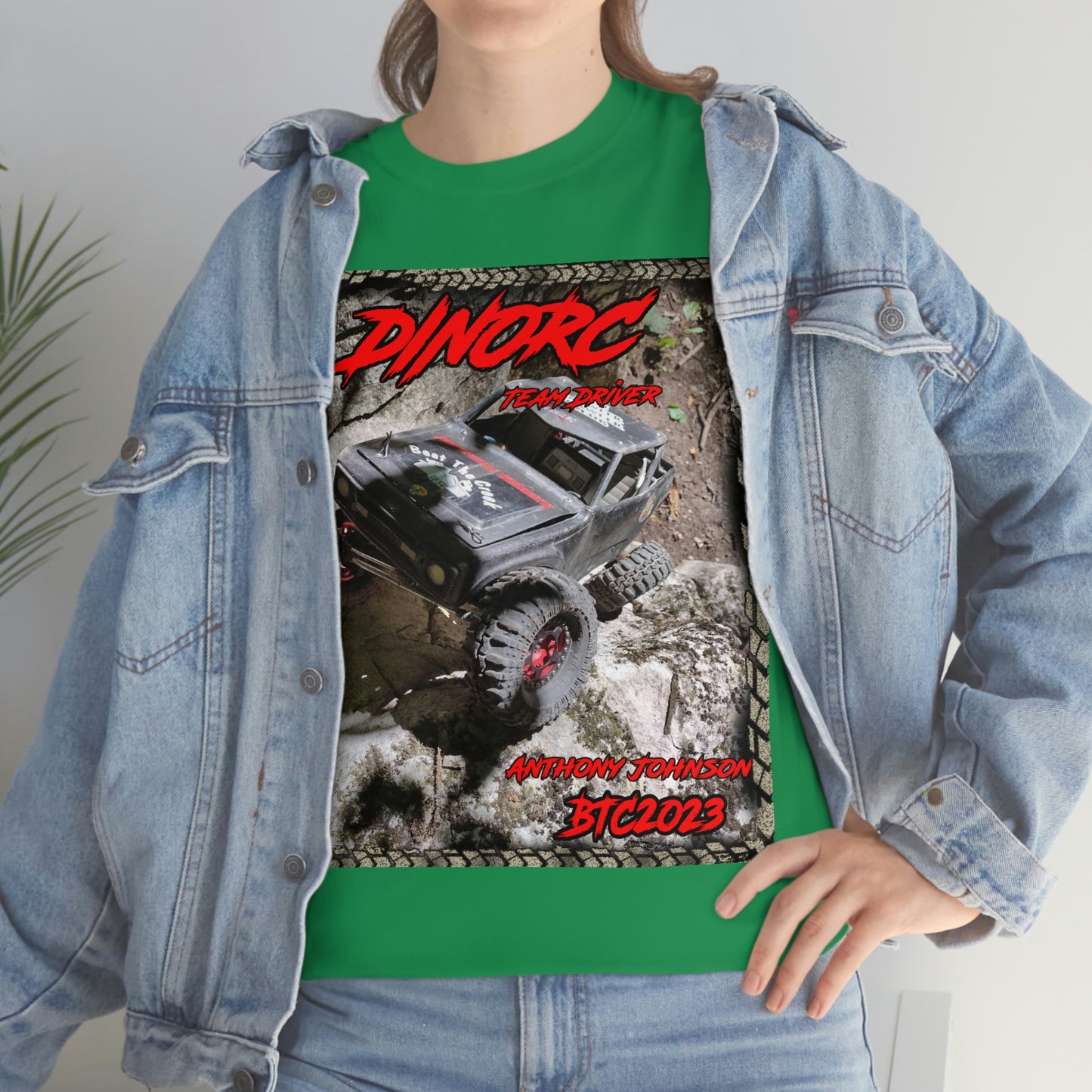 Anthony Johnson T rex DinoRC Team Driver truck logo Front and Back DinoRc Logo T-Shirt S-5x 5 colors
