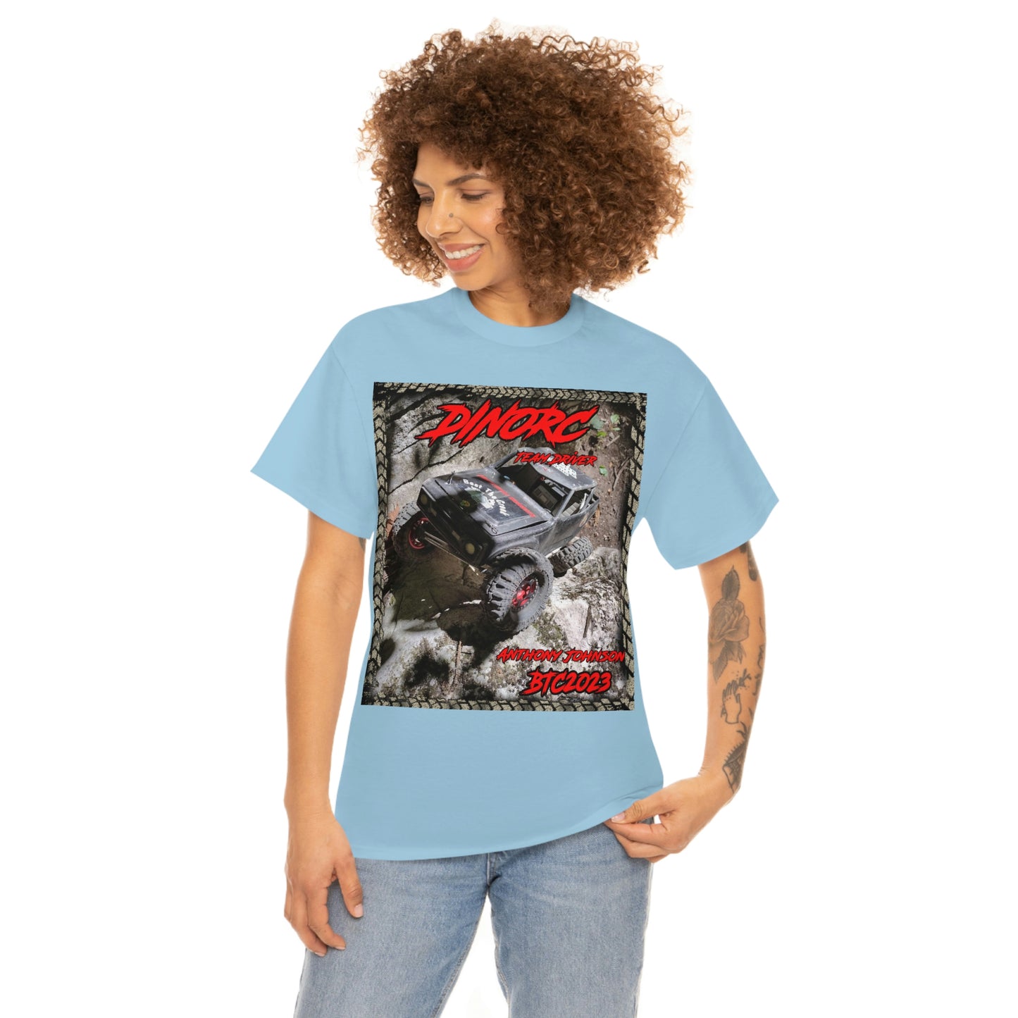 Anthony Johnson T rex DinoRC Team Driver truck logo Front and Back DinoRc Logo T-Shirt S-5x 5 colors