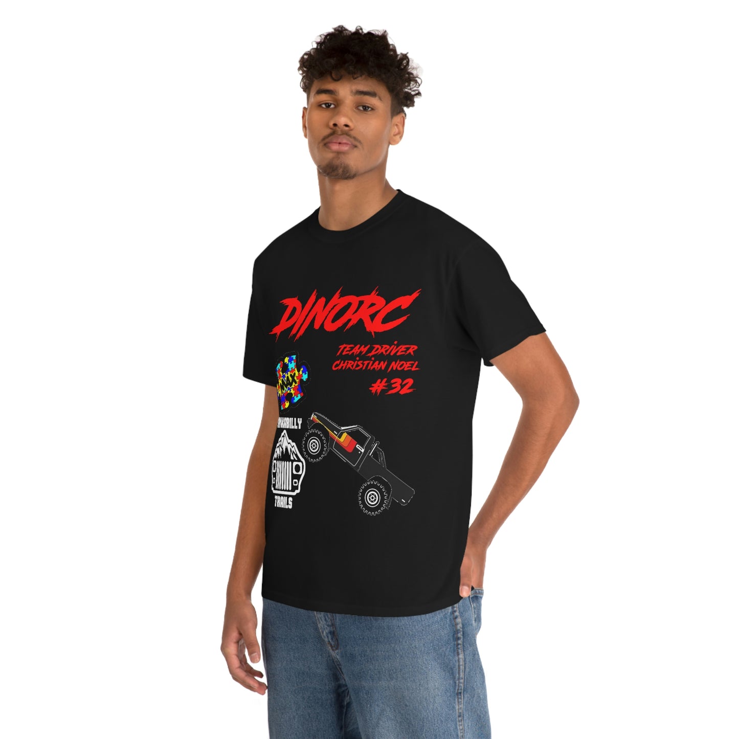 Team Driver Christian Noel truck logo Front and Back DinoRc Logo T-Shirt S-5x 5 colors