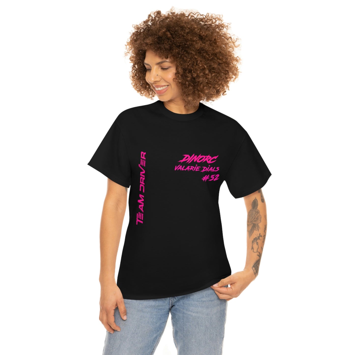 Team Driver Valarie Dials Dino's Divas Front and Back DinoRc Logo T-Shirt S-5x 5 colors