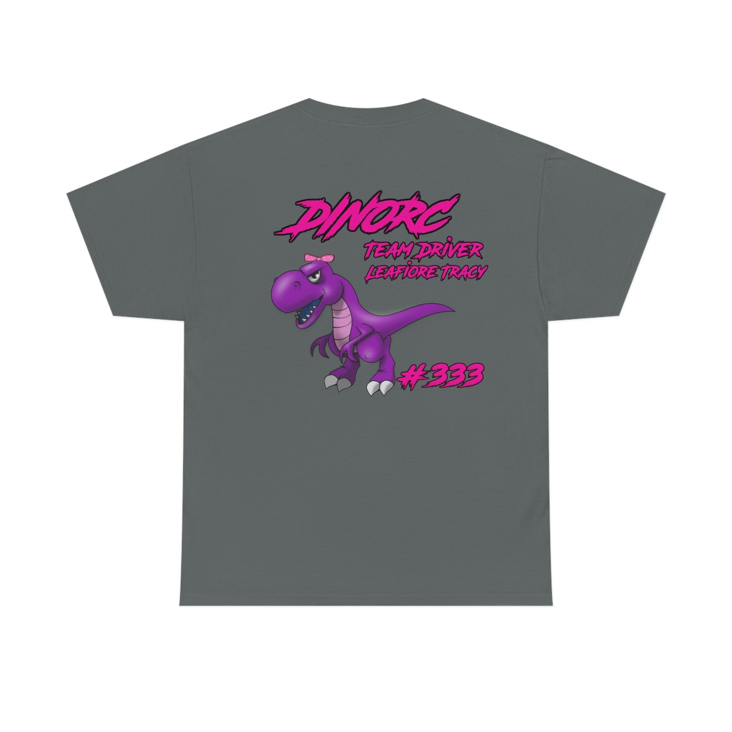Vertical Team Driver Leafiore Alongi Tracy Dino's Divas Front and Back DinoRc Logo T-Shirt S-5x 5 colors