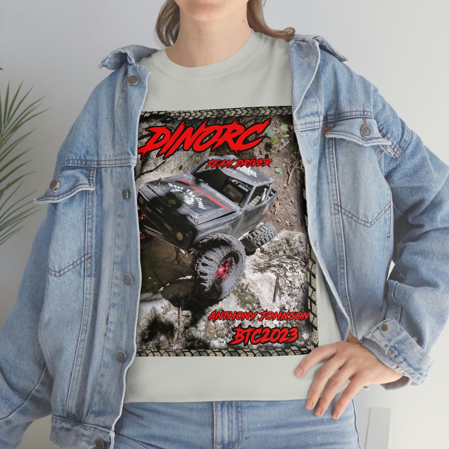 Anthony Johnson T rex DinoRC Team Driver truck logo Front and Back DinoRc Logo T-Shirt S-5x 5 colors