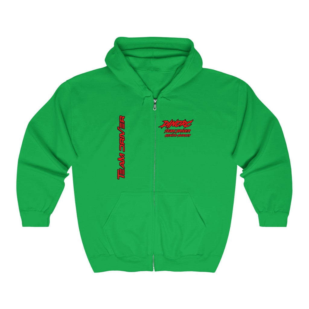 Team Driver Kenith Hurley Zip UP Hoodie Front Back DinoRC Logo Heavy Blend™ Full Zip Hooded Sweatshirt