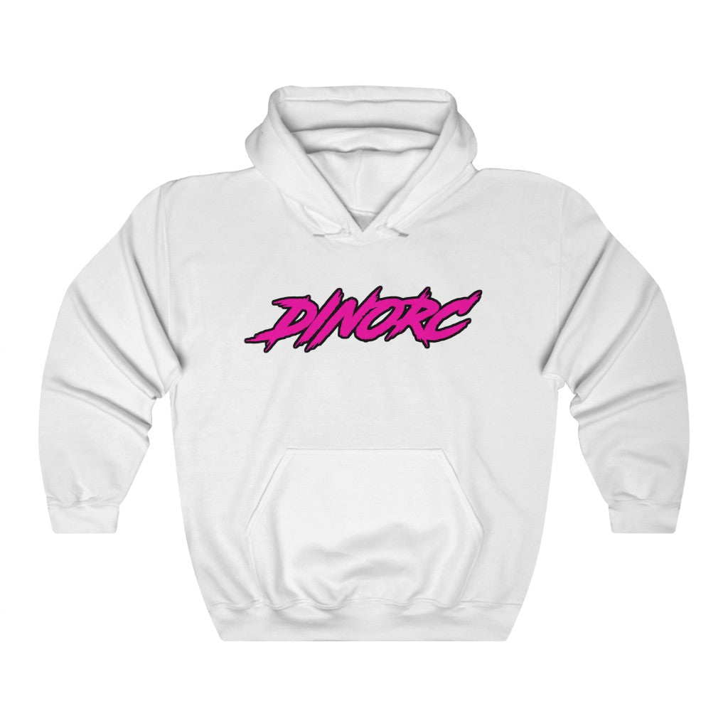 Dino's Diva Hearts #90 front back Heavy Blend™ Hooded Sweatshirt