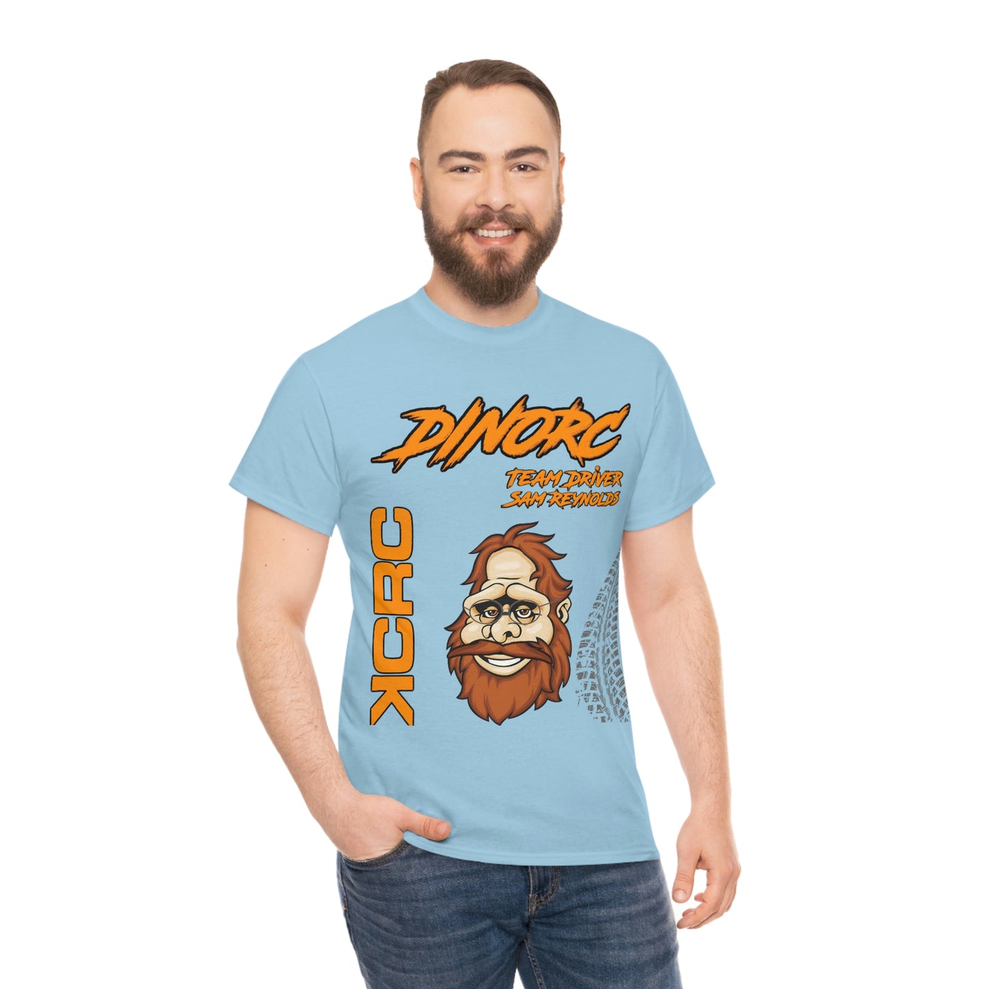 Team Driver Sam Reynolds Front and Back DinoRc Logo T-Shirt S-5x 5 colors