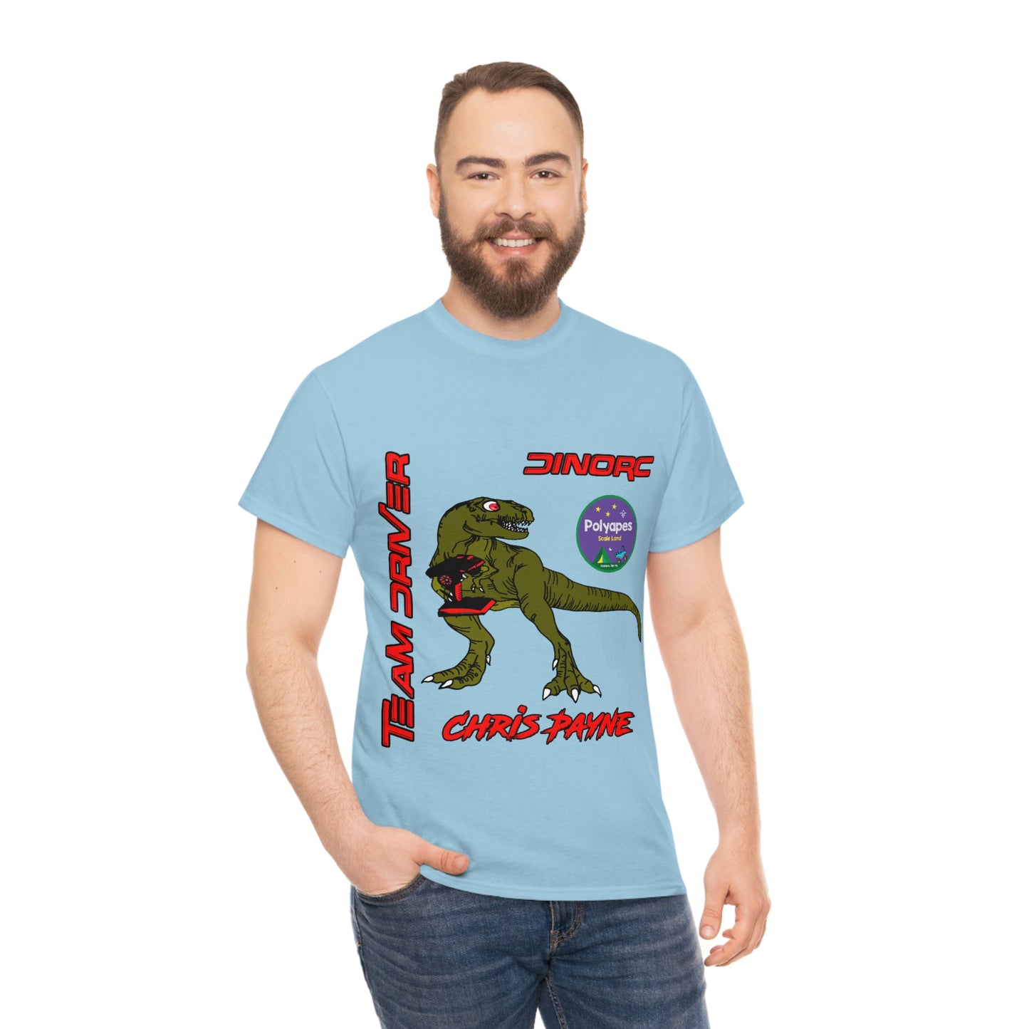 Chris Payne Raptor DinoRC Team Driver logo Front and Back DinoRc Logo T-Shirt S-5x 5 colors