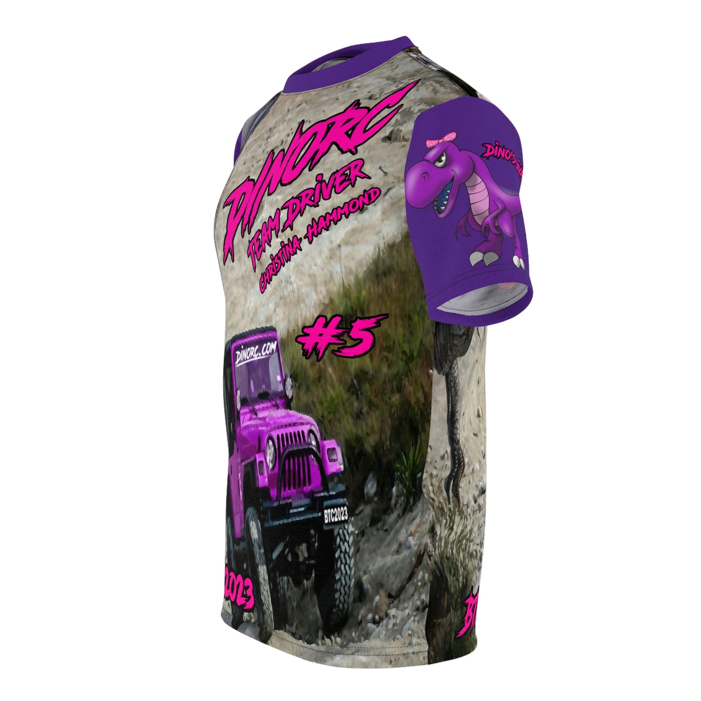 Christina Hammond Dino Diva's BTC2023 T Shirt purple Sleeves