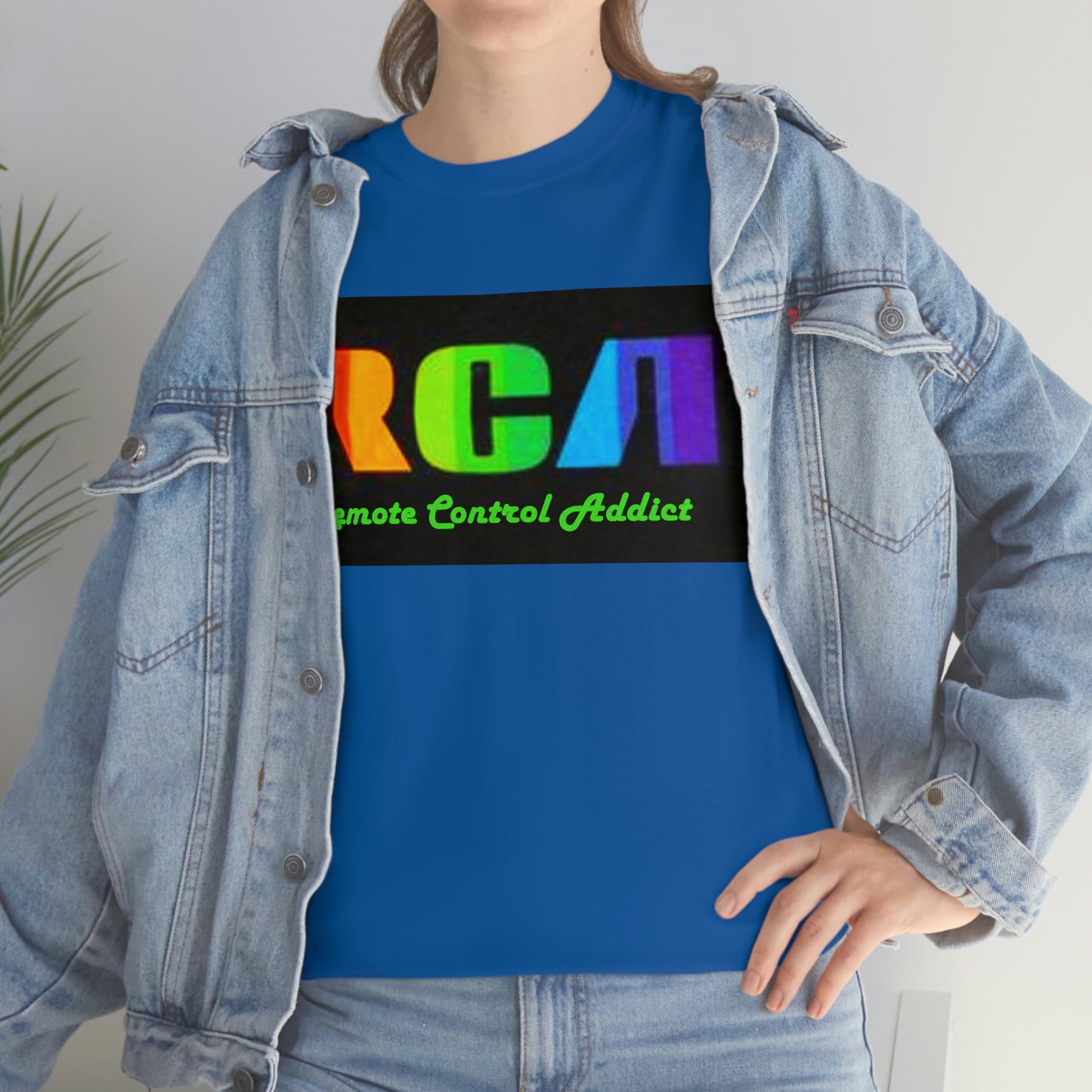 RCA Remote Control Addict Front Back DinoRc Logo T-Shirt S-5x Black White Green Blue