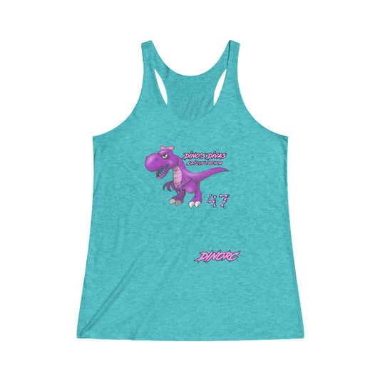 Kaitlyn Tremor Dino's Divas Women's Tri-Blend Racerback Tank