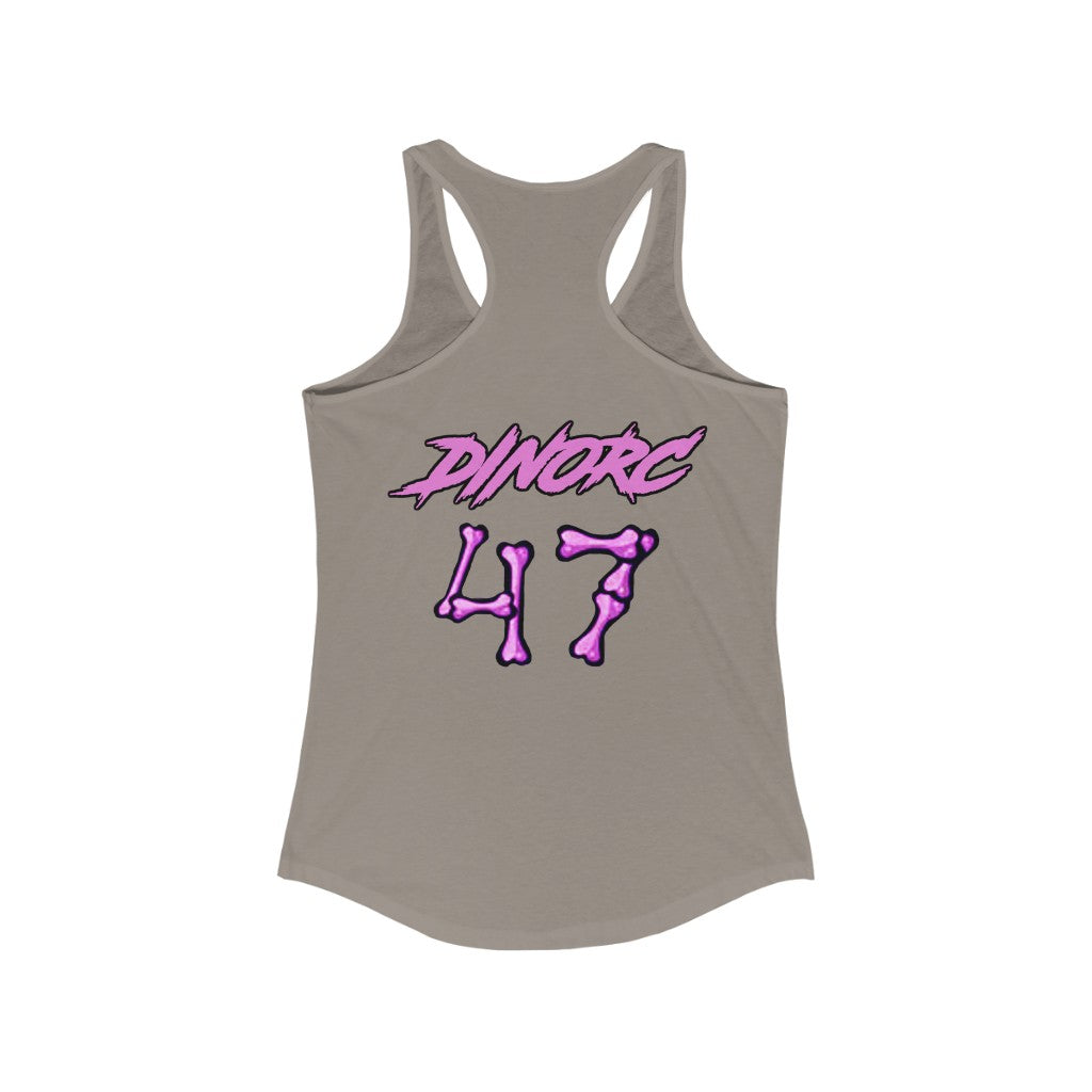Front/Back Kaitlyn Tremor Dino's Divas Women's Ideal Racerback Tank 2