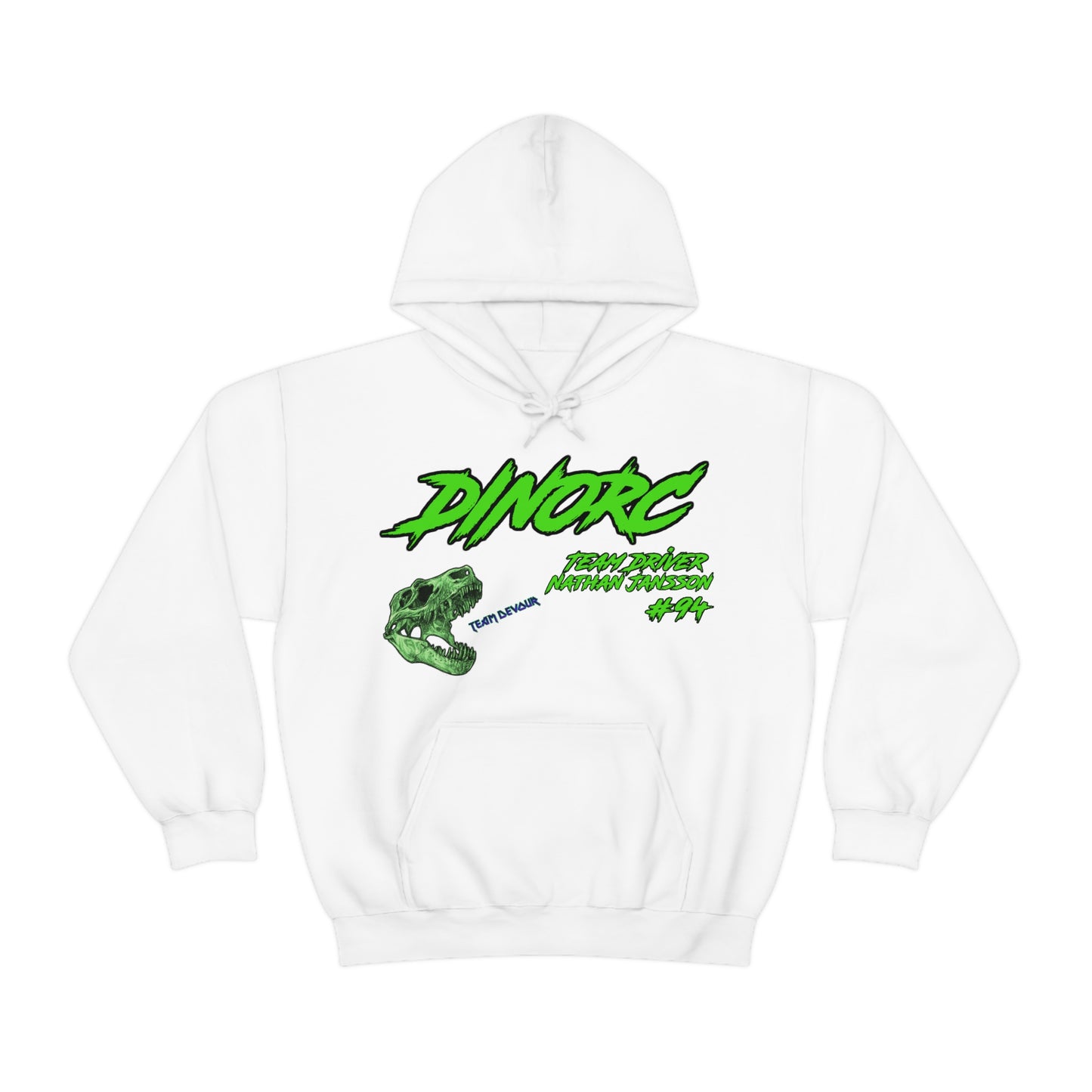 Team Driver Nathan Jansson DinoRC Logo Hooded Sweatshirt Heavy Blend™ Hooded Sweatshirt