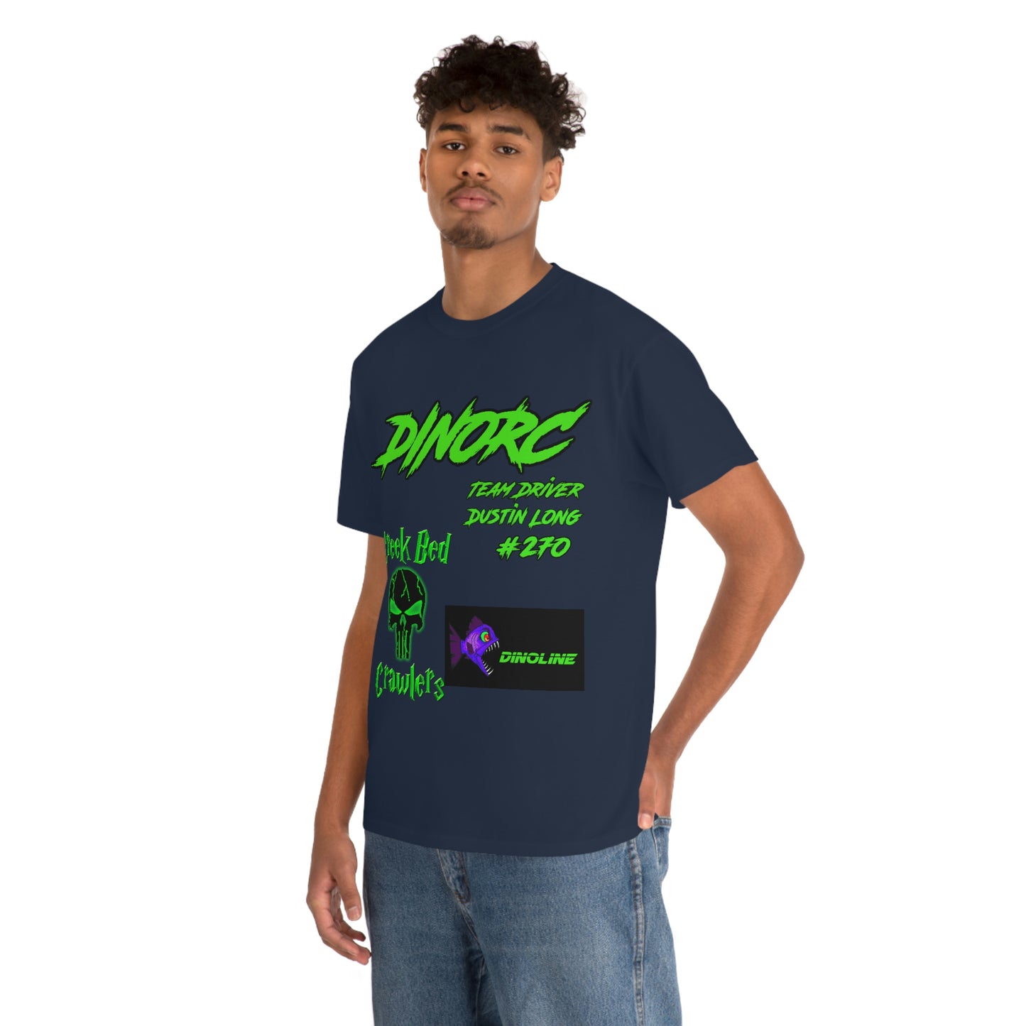 Team Driver Dustin Long logo Front and Back DinoRc Logo T-Shirt S-5x 5 colors