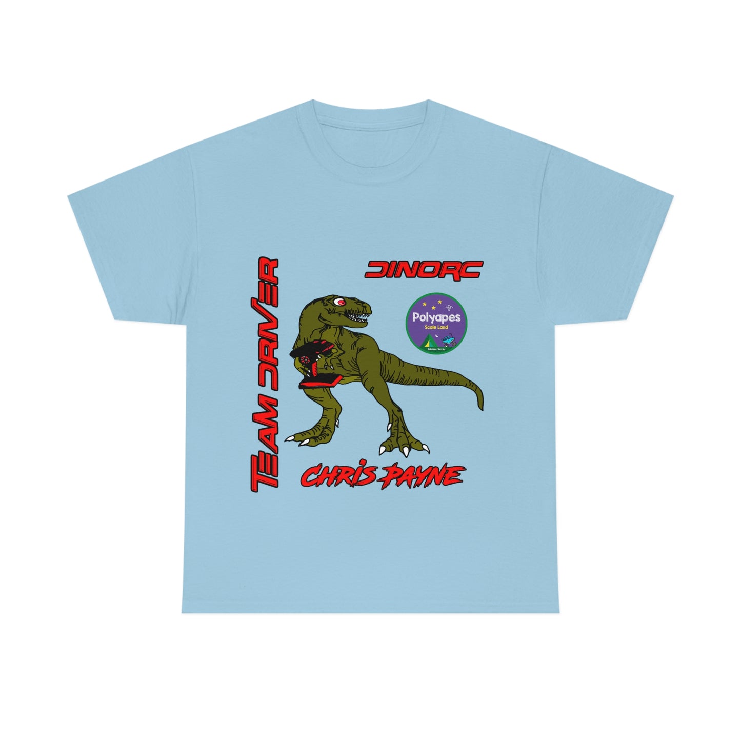Chris Payne Raptor DinoRC Team Driver logo Front and Back DinoRc Logo T-Shirt S-5x 5 colors
