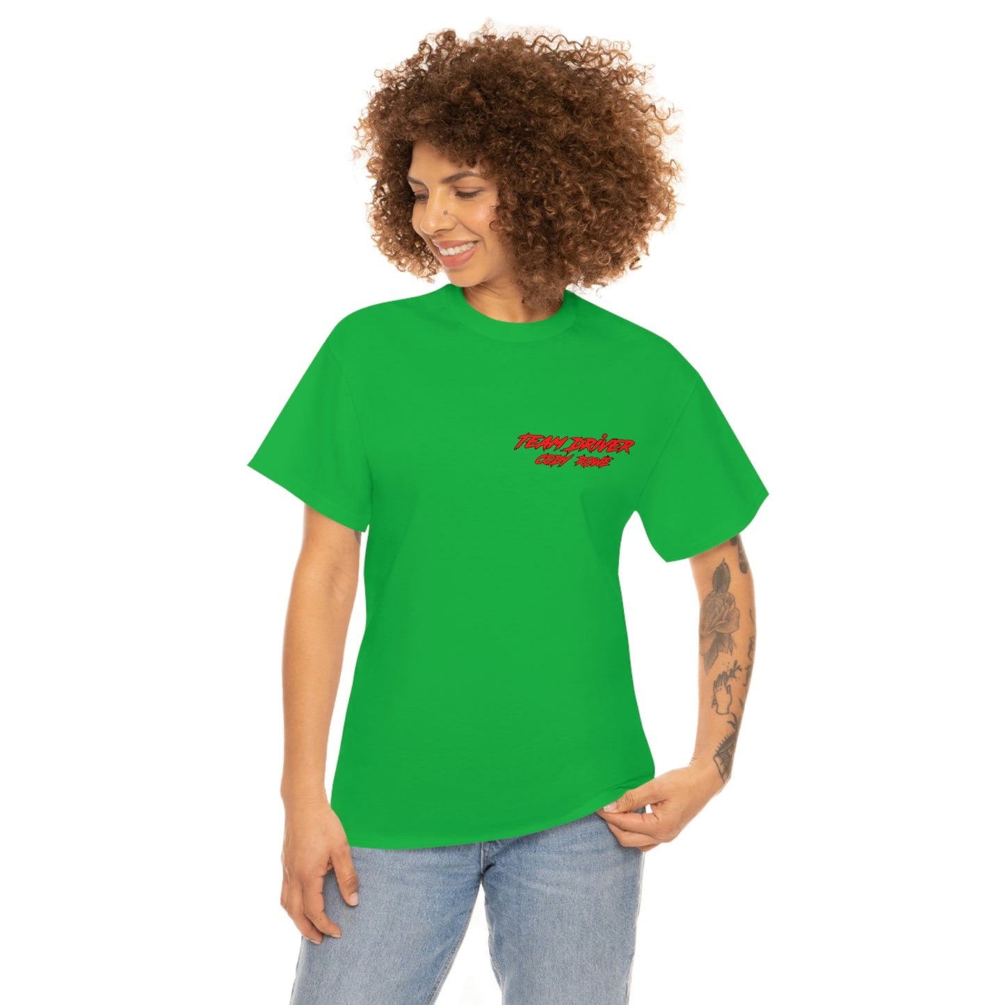 Team Driver Cody Rowe Front Back DinoRc Logo T-Shirt S-5x Black Green
