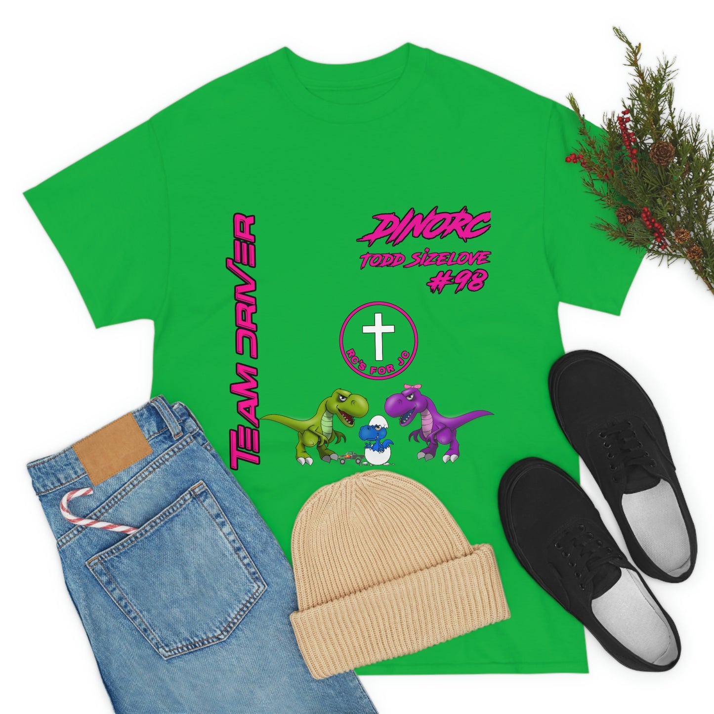 Team Driver Todd Sizelove truck logo Front and Back DinoRc Logo T-Shirt S-5x 5 colors