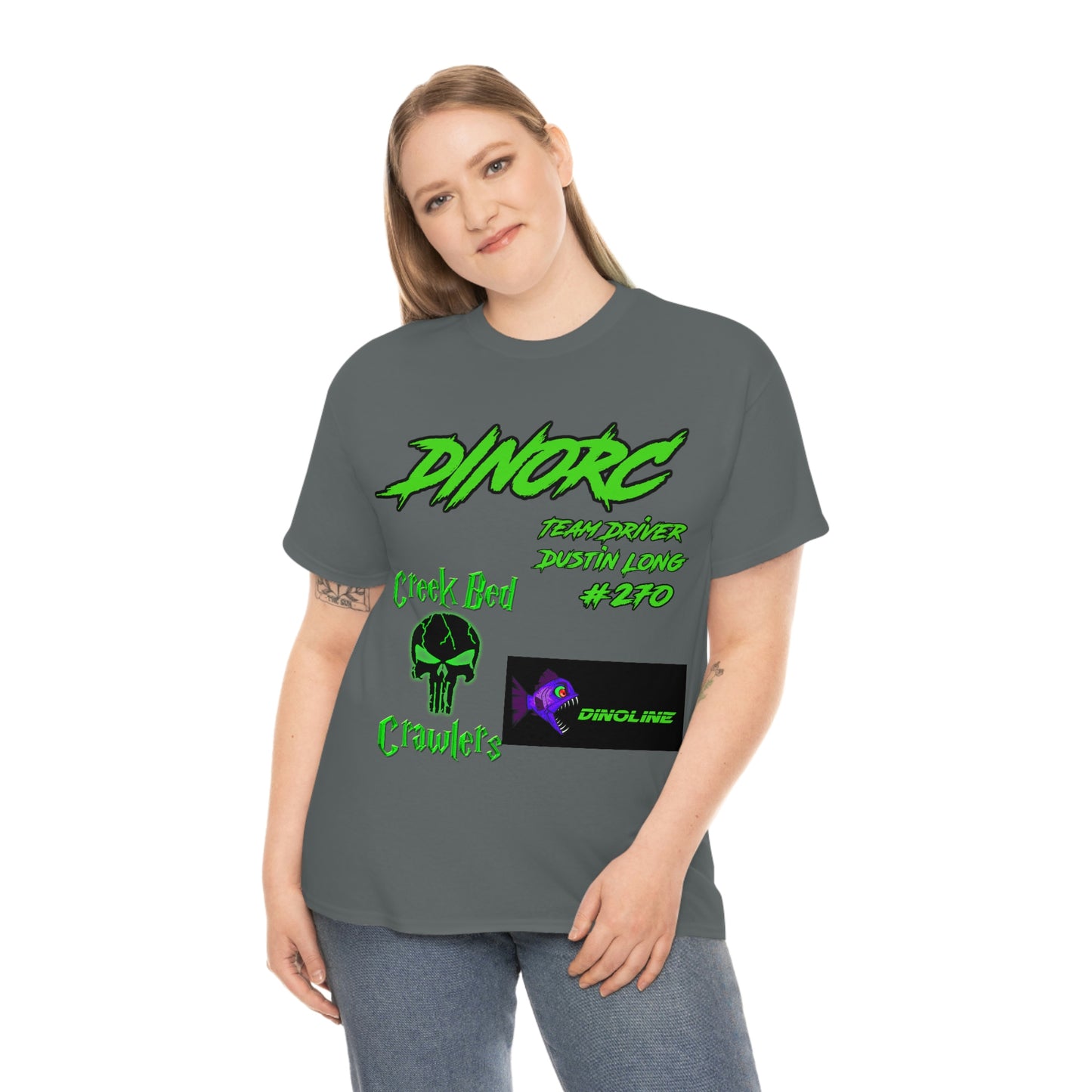 Team Driver Dustin Long logo Front and Back DinoRc Logo T-Shirt S-5x 5 colors